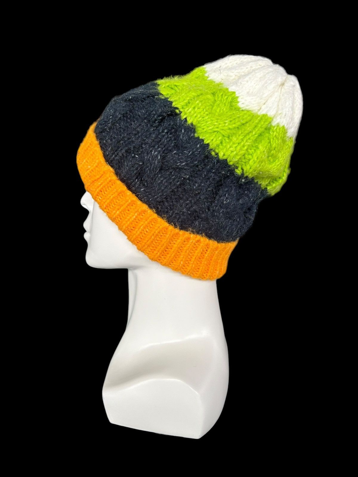 Japanese Brand × Kapital × Vintage Crochet Knitted Japanese Style Beanie Hats Rare 🎌☠️☠️ Size ONE SIZE - 2 Thumbnail