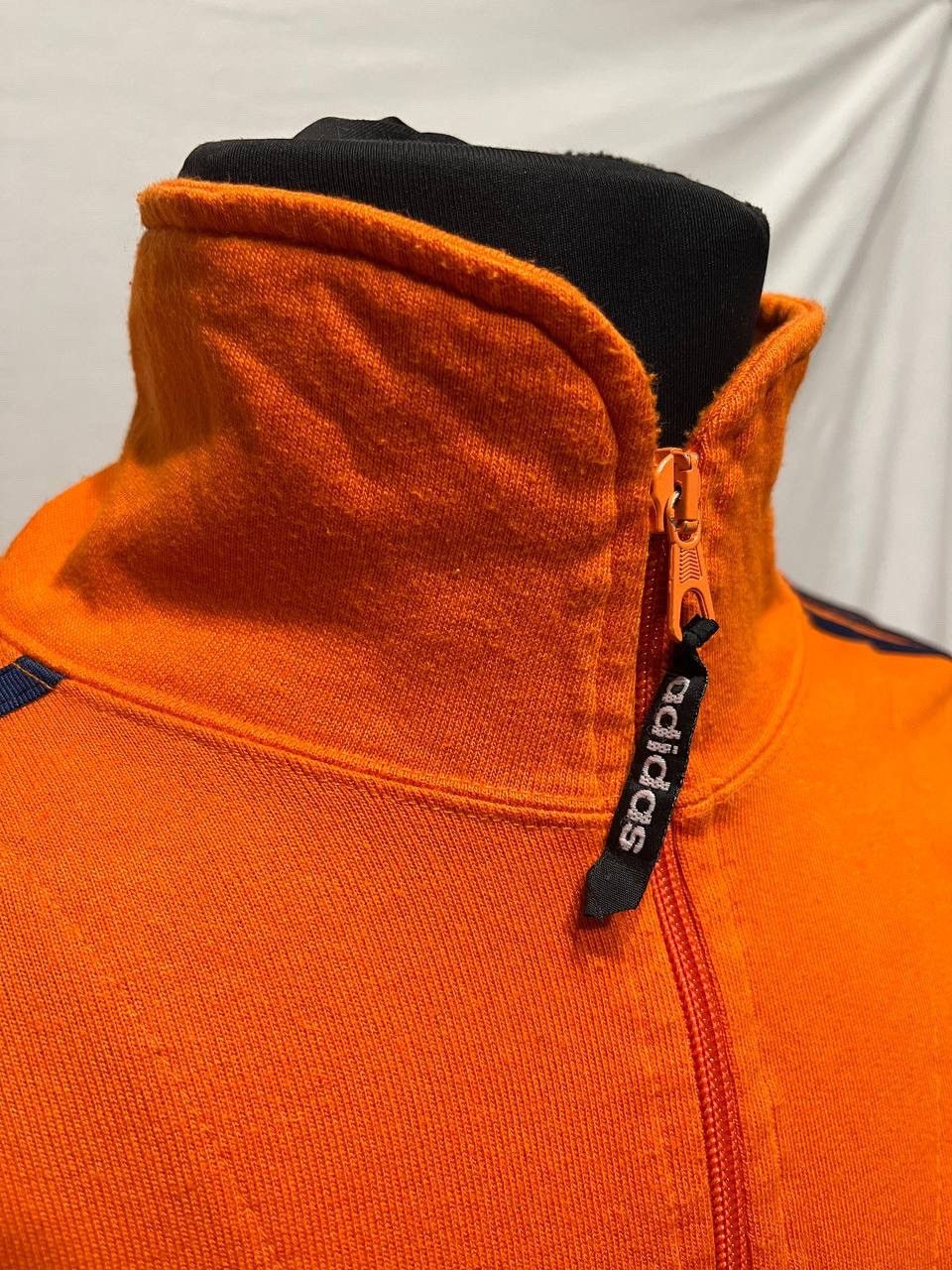 Adidas × Vintage Adidas Men's 3 Stripe Half Zip Crew Sweater in Orange/Black Size US M / EU 48-50 / 2 - 5 Thumbnail
