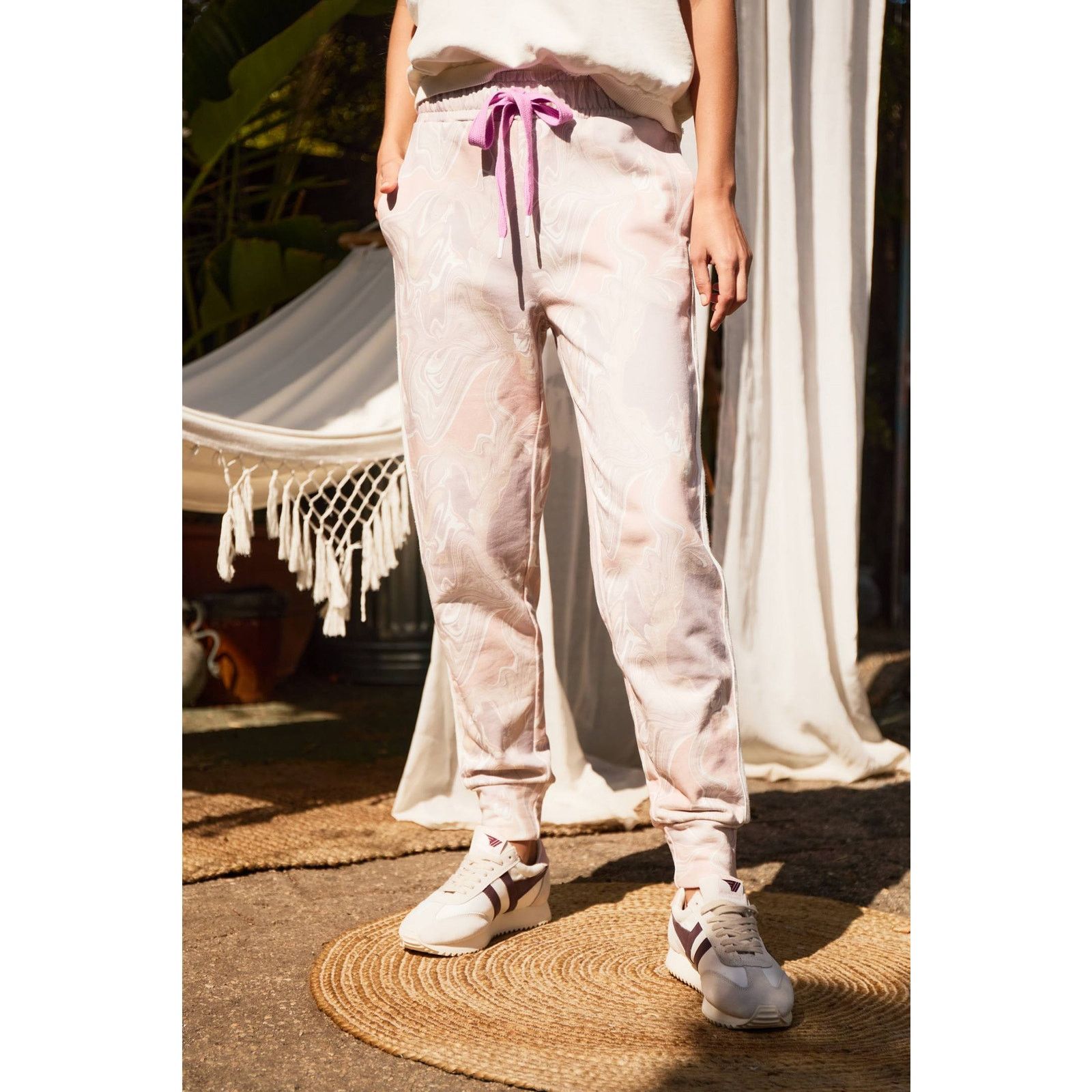New Anthropologie The Upside Long Island Marbled Joggers