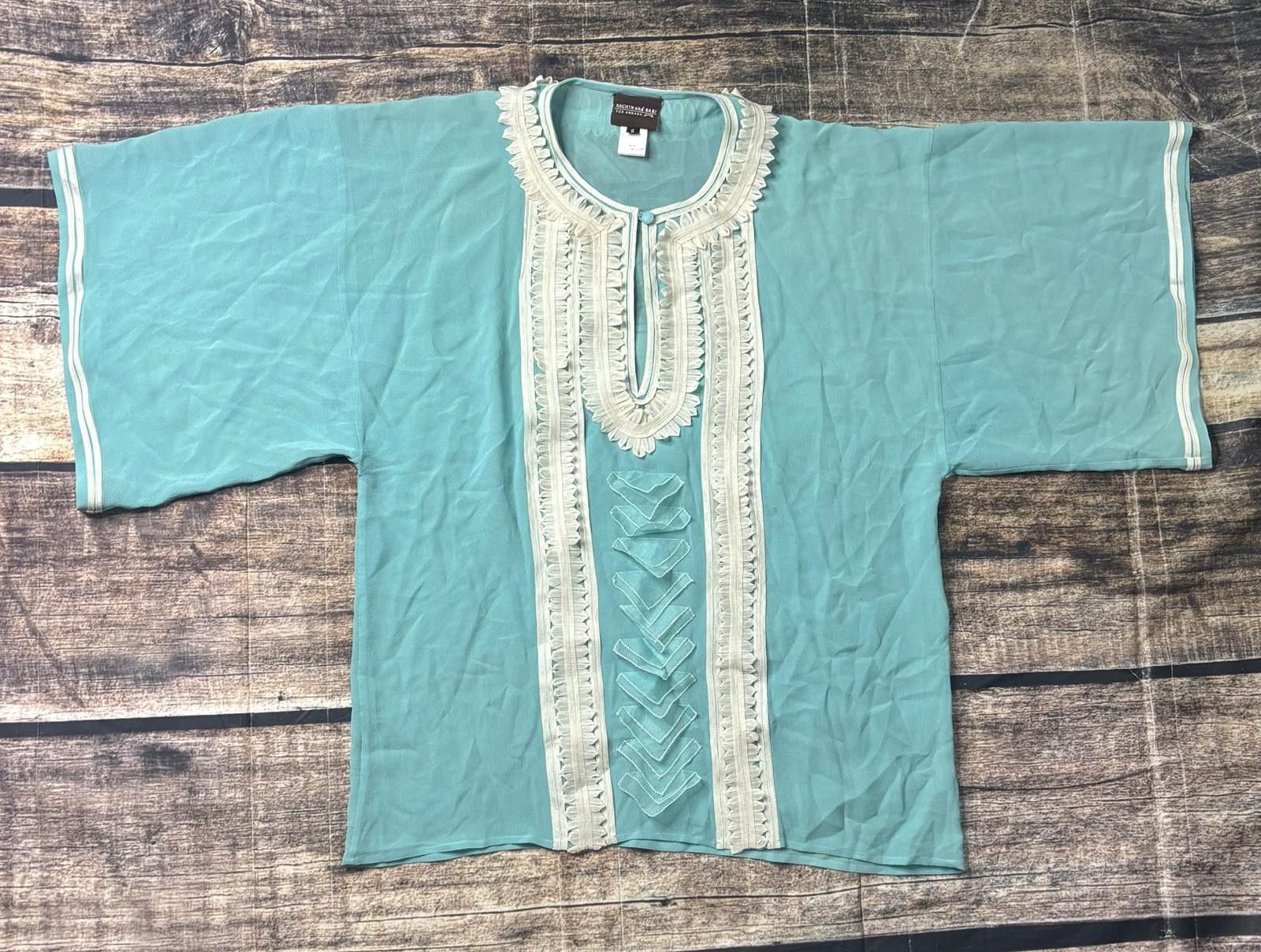 Other Sachin and Babi for Ankasa Top Women's S Silk Ruffle Kimono Size S / US 4 / IT 40 - 1 Thumbnail