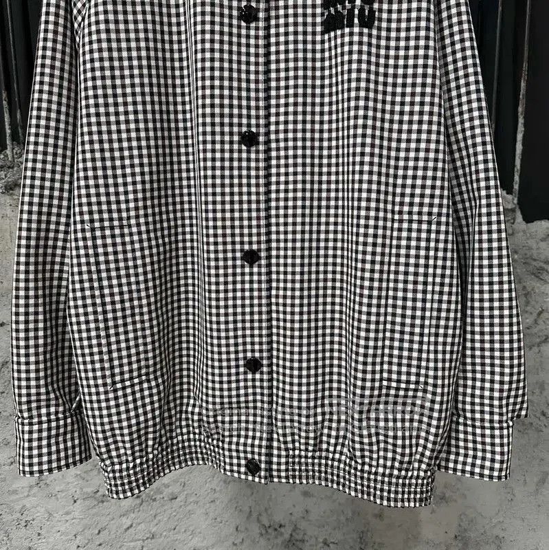 Miu Miu Miu Miu Checked Logo Women’s Jacket . Size XXS / US 00 / IT 34 - 4 Thumbnail