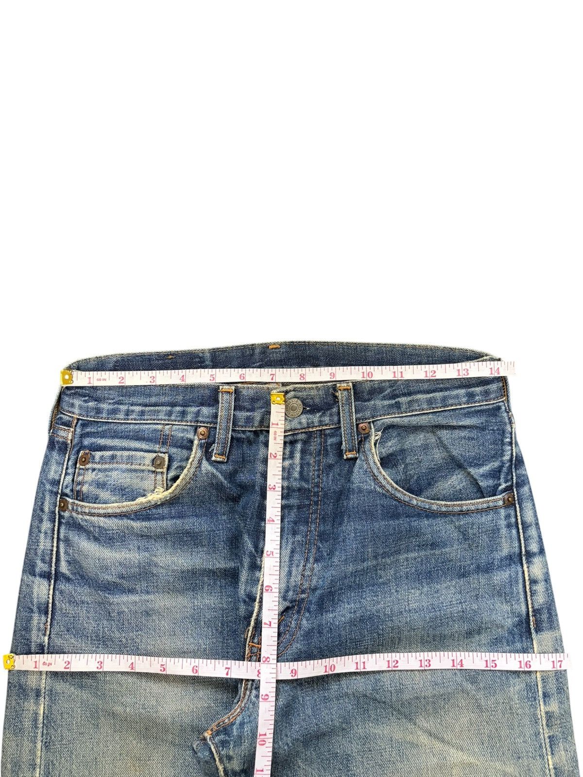 Levi's Vintage 90s Levis Big E Selvedge Distress Loose Jeans Size US 32 / EU 48 - 6 Thumbnail