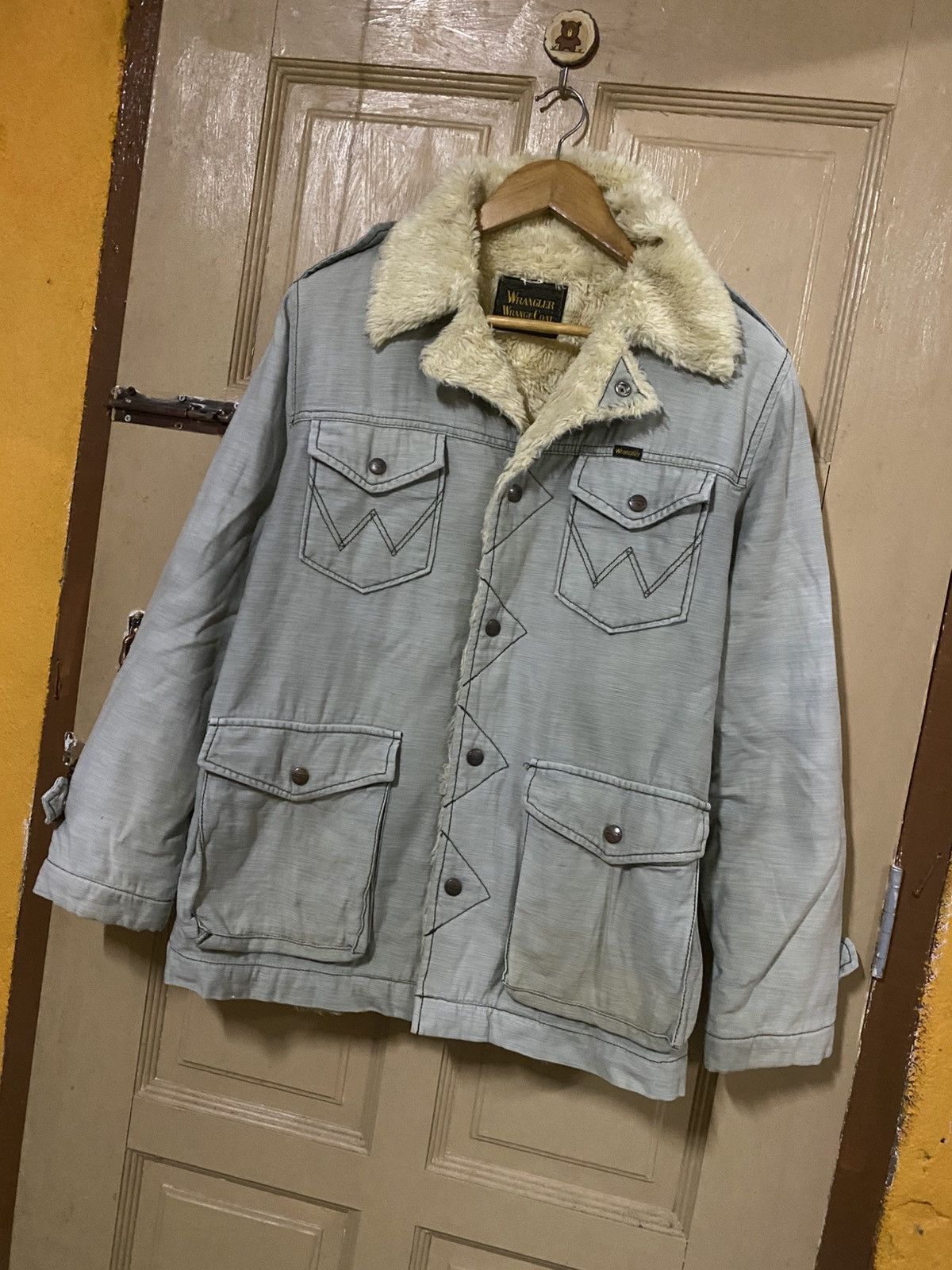 Wrangler Vintage Wrangler Wrang Coat Sherpa-Lined Western Ranchwear Size US S / EU 44-46 / 1 - 2 Thumbnail
