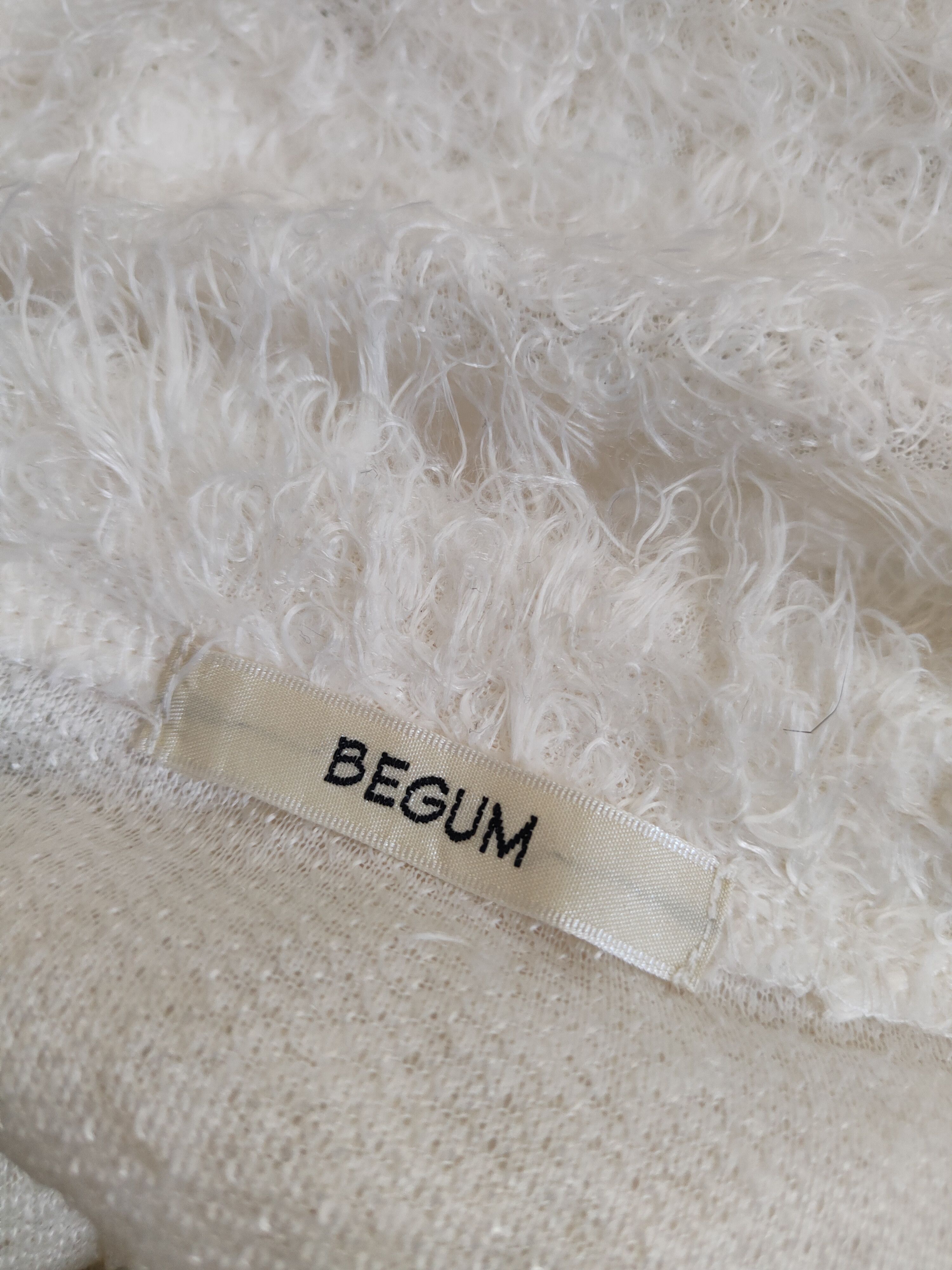 Homespun Knitwear × Japanese Brand Begum Ivory Shag Shaggy Fur Mohair Knitwear Cardigan #S2035 Size M / US 6-8 / IT 42-44 - 12 Thumbnail