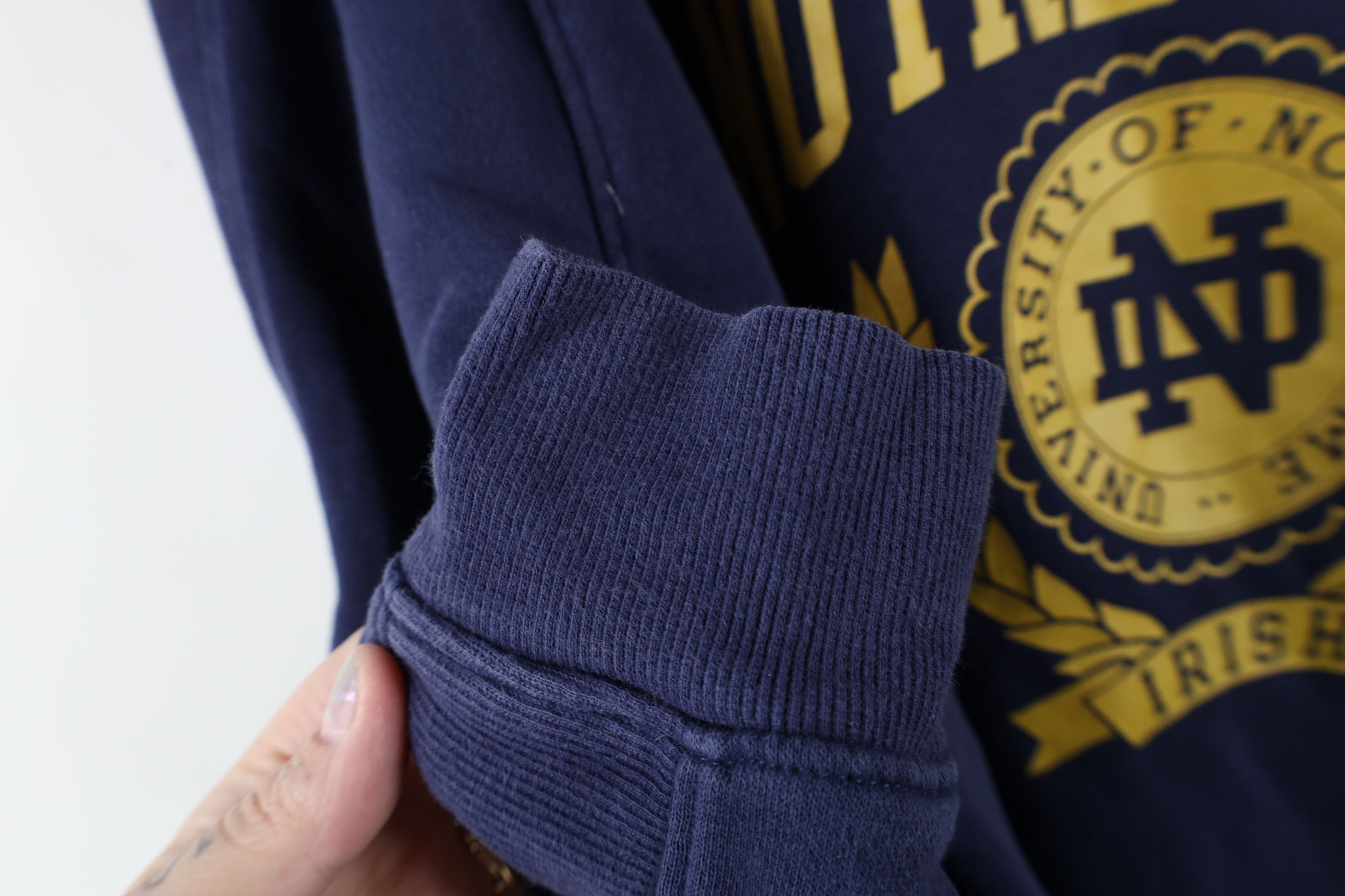 Under Armour × Vintage Under Armour Notre Dame University Crewneck Sweatshirt Size L / US 10 / IT 46 - 7 Thumbnail