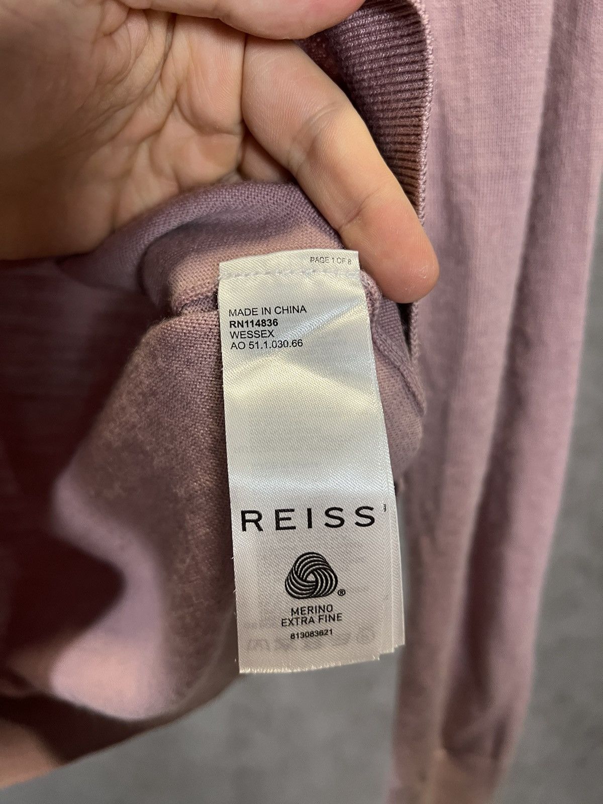 Reiss Reiss extra fine wool designer sweater Size US S / EU 44-46 / 1 - 4 Thumbnail