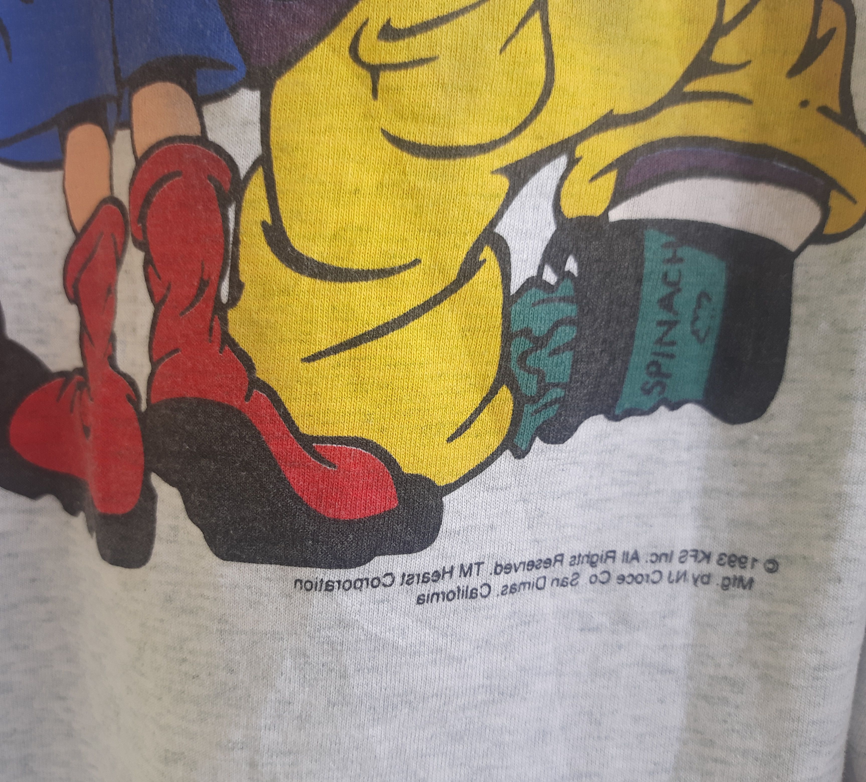 Vintage Vintage 90s Popeye Brutus Olive Double Side T-Shirt Size US M / EU 48-50 / 2 - 9 Thumbnail