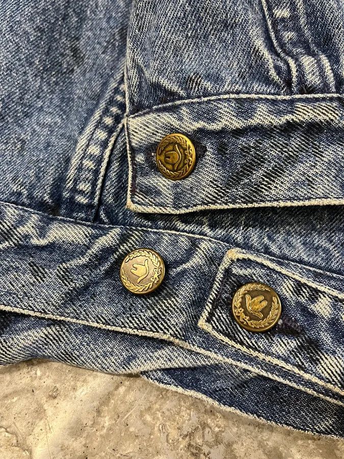 Moschino 2000s Moschino Blue Painted Effect Rebel Denim Jacket Size US M / EU 48-50 / 2 - 11 Thumbnail