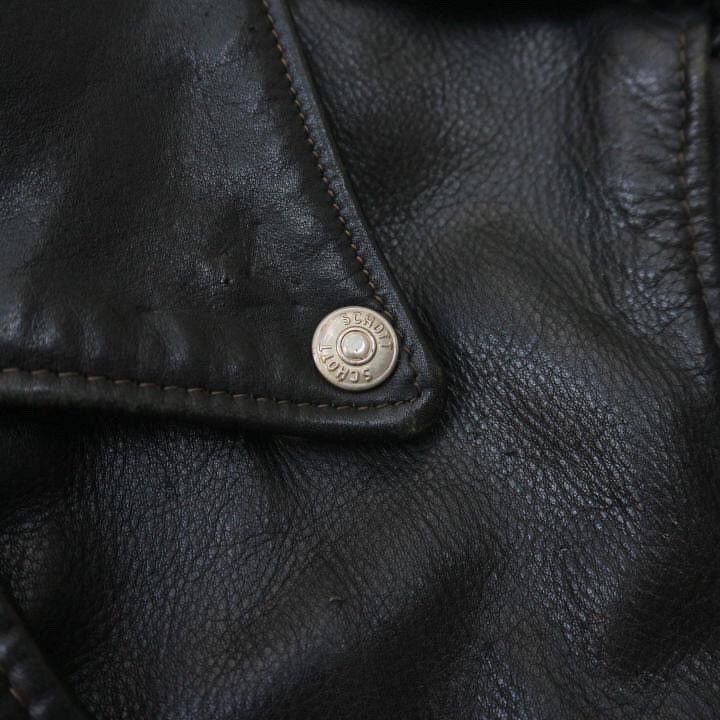 Schott × Vintage Vintage schott perfecto steerhide leather biker jacket Size US L / EU 52-54 / 3 - 7 Thumbnail