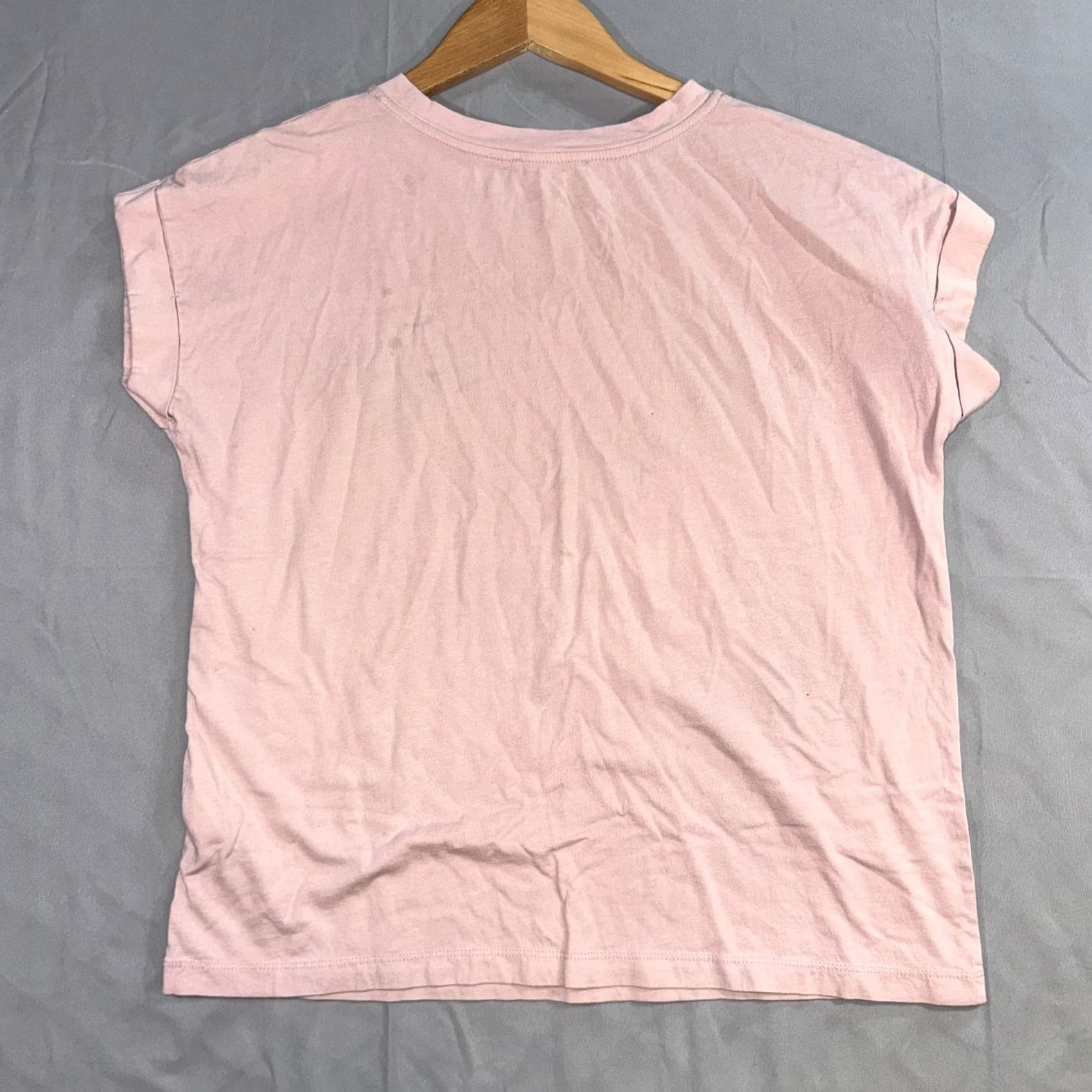 Allsaints AllSaints Shirt Womens XS/S Pink Skull Heart Graphic Boxy Cap Sleeve Gothic Tee Size XS / US 0-2 / IT 36-38 - 2 Thumbnail