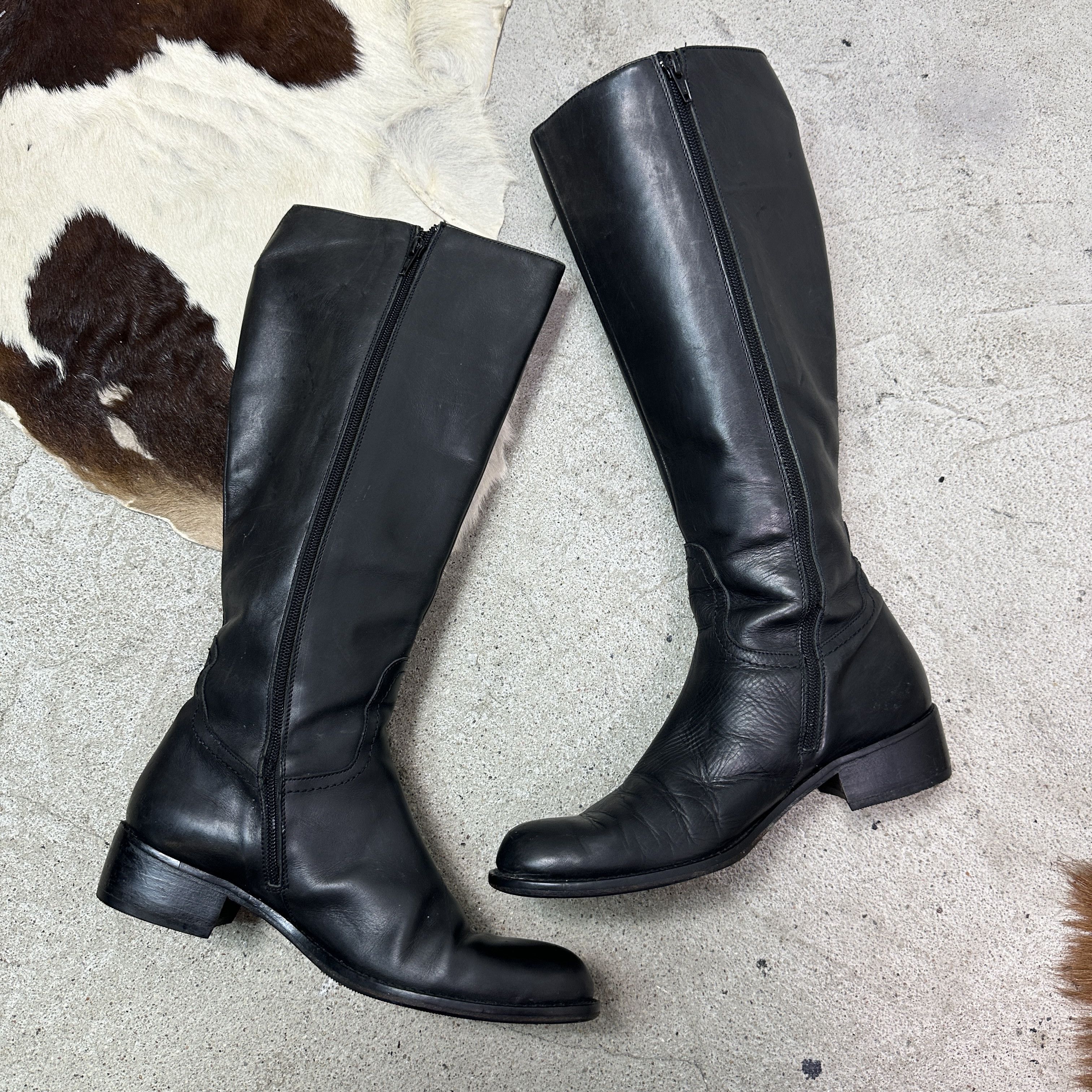 Vintage Vintage Leather Grunge Biker Made in Italy Boots 90s Size US 8 / IT 38 - 8 Thumbnail