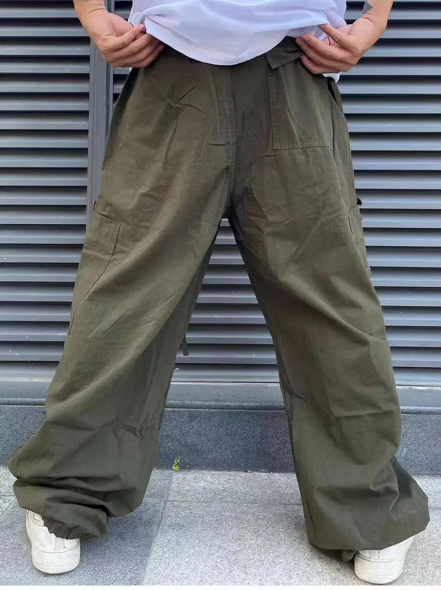 Japanese Brand × Jean Street Hip Hop Straight Leg Loose Casual Pants Size US 31 - 1 Thumbnail