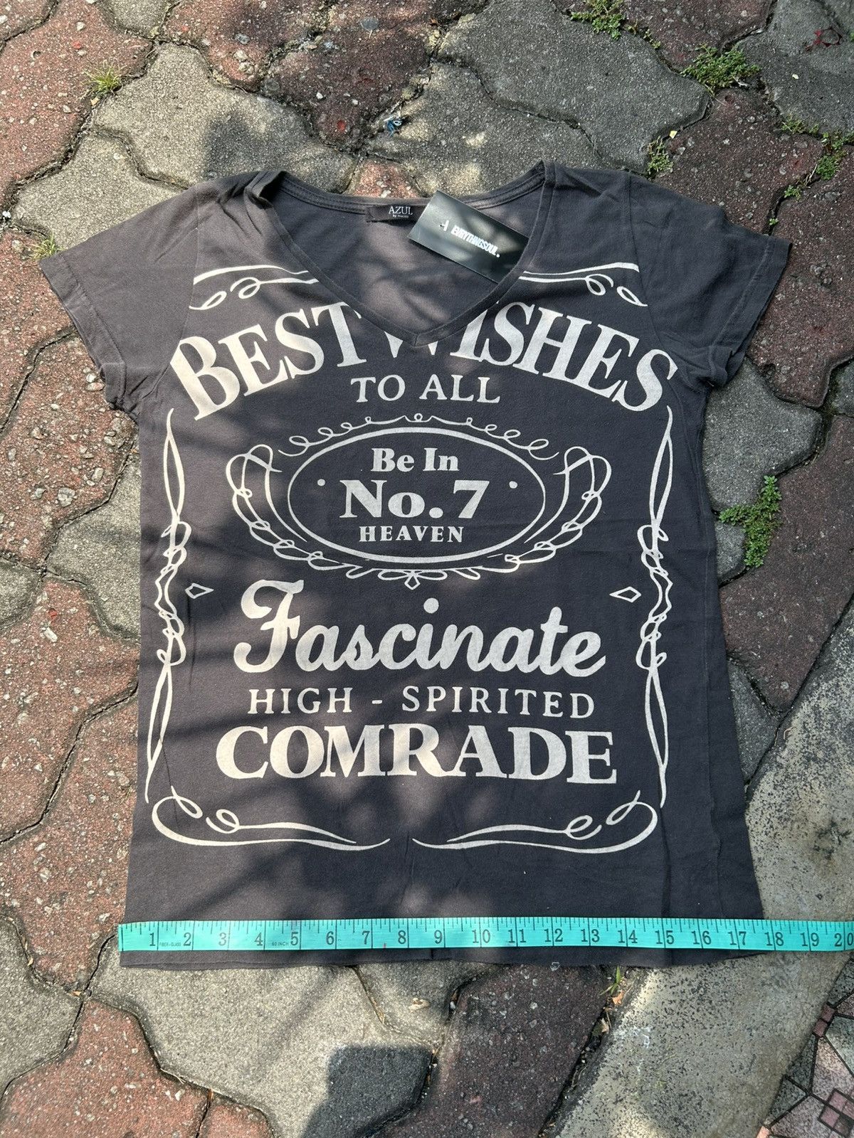 Japanese Brand Azul By Moussy Jack Daniels Whiskey Parody Tee Size M / US 6-8 / IT 42-44 - 10 Thumbnail