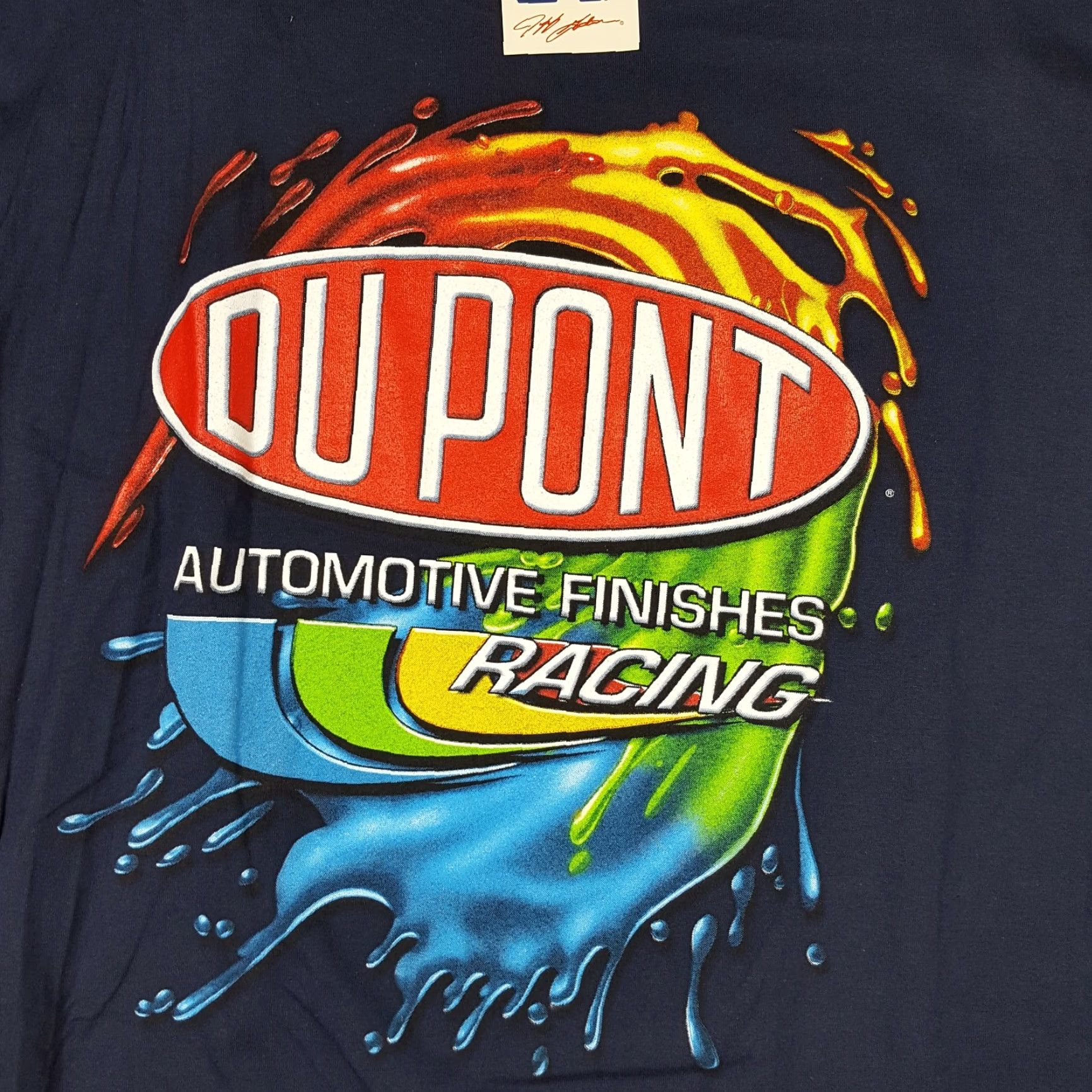 Chase Authentics VINTAGE Chase Authentics NASCAR Racing T-Shirt Men XL DuPont Jeff Gordon Navy Blue Graphic Print Crew Neck Short Sleeve NOS 90s Retro Racing Car Size US XL / EU 56 / 4 - 2 Thumbnail