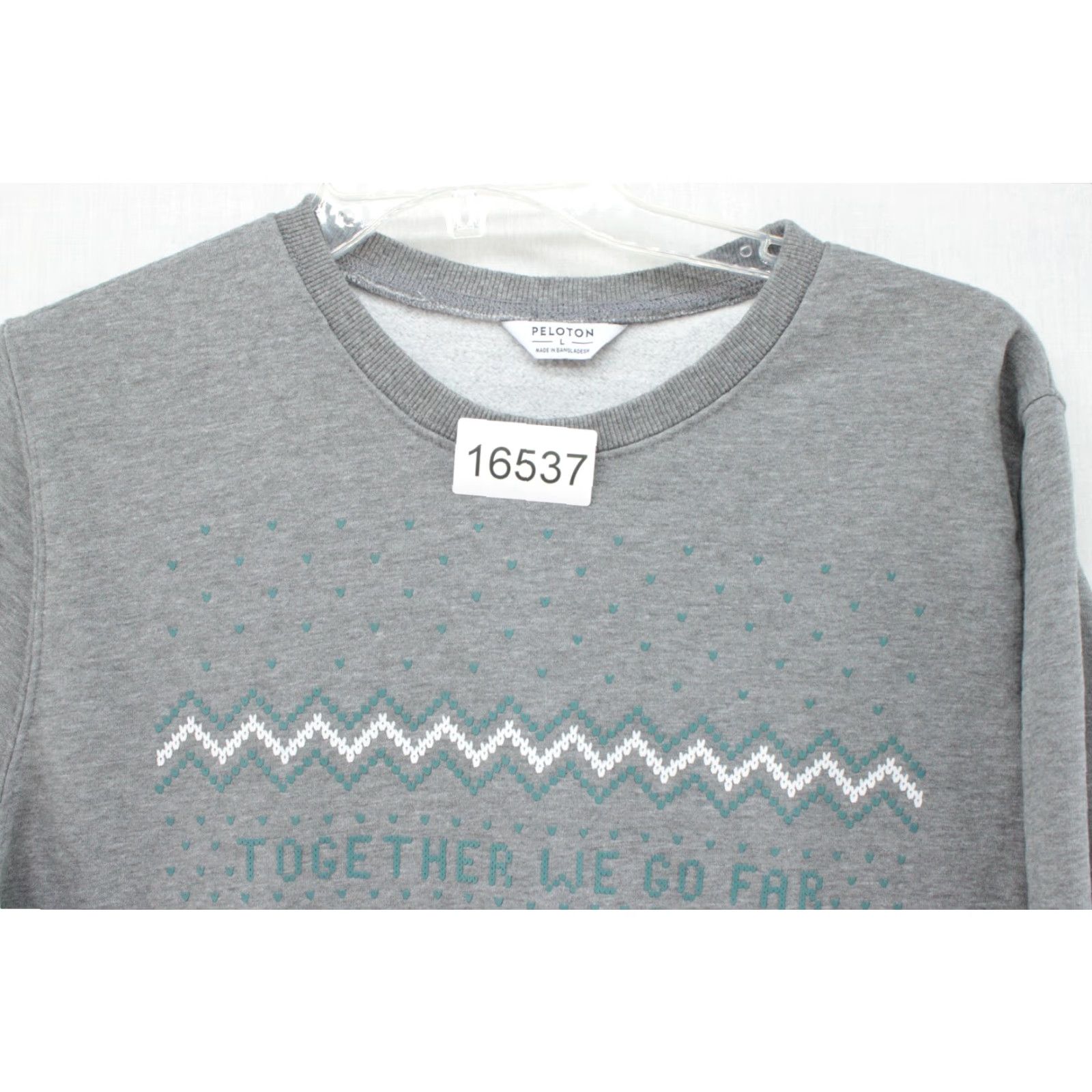 Vintage PELOTON Sweatshirt Women Large Gray Holiday Oversized Athleisure Pullover Crew Neck Logo Graphic Print Casual Sportswear Christmas 90s Theme Womens Size L / US 10 / IT 46 - 6 Thumbnail