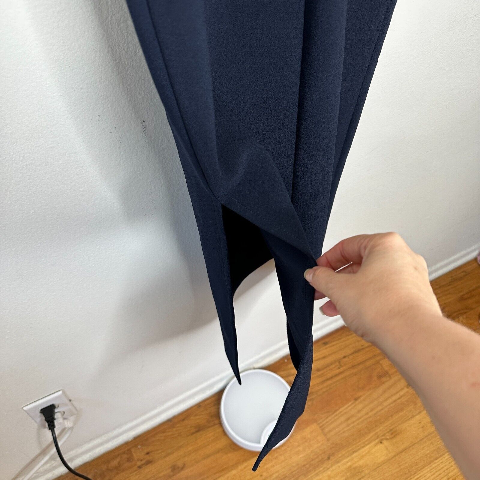 BEC + BRIDGE Bec + Bridge Navy Peek-A-Boo Midriff Cutout Zip Midi Dress 4 Size S / US 4 / IT 40 - 11 Thumbnail