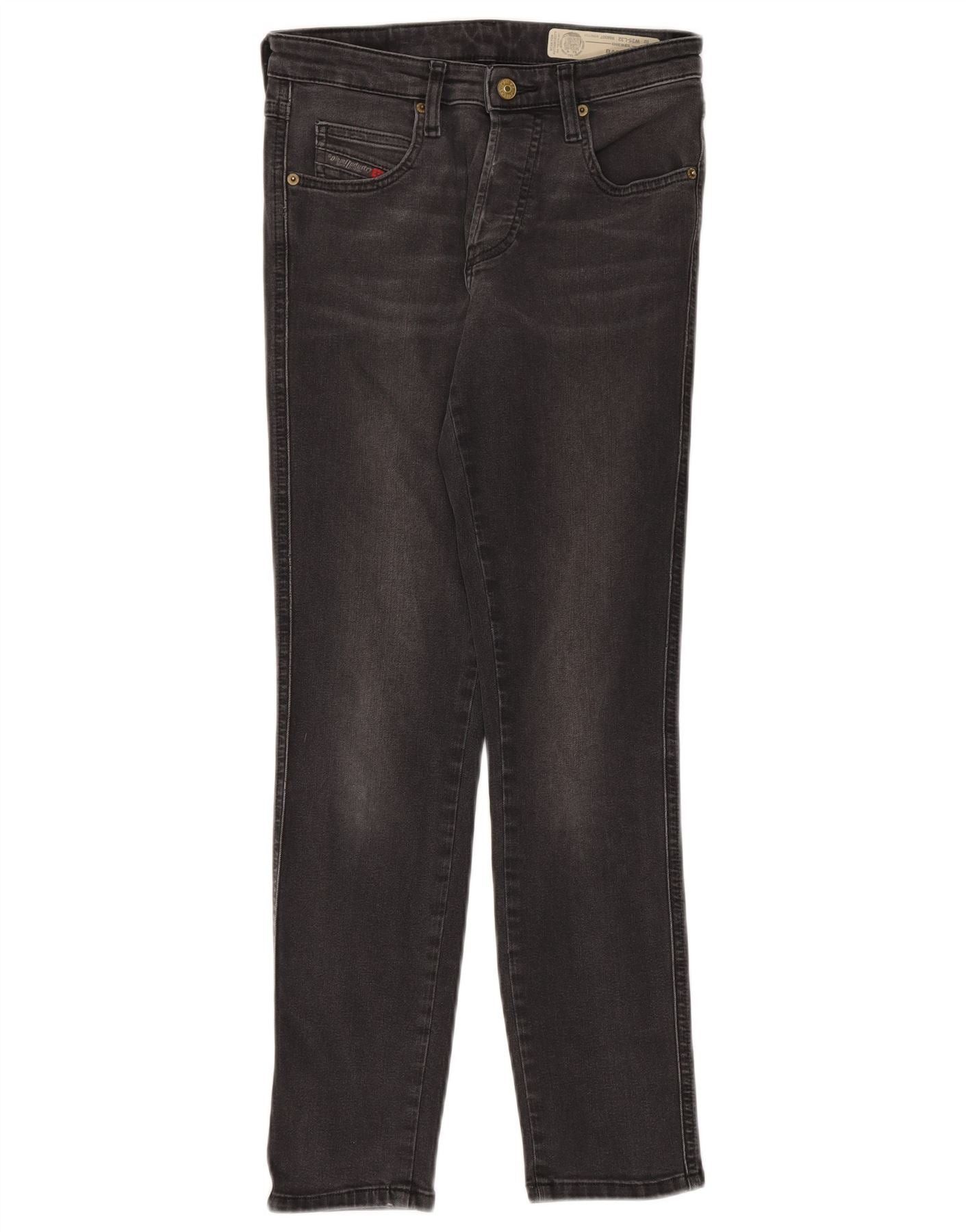 Diesel Womens Babhila Regular Skinny Slim Jeans W25 L29 Black Cotto Size 42" / US 20 - 1 Thumbnail