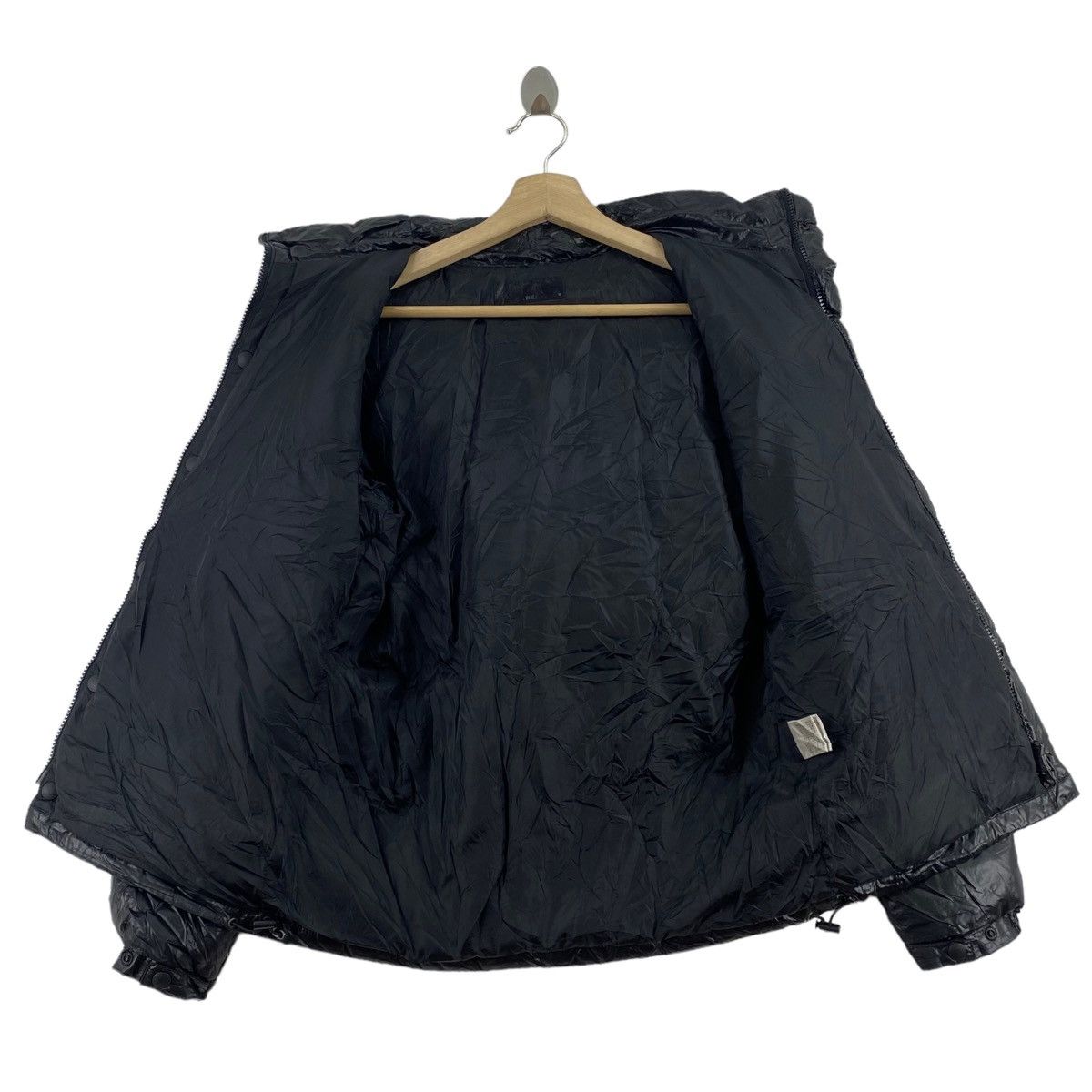 HARE HARE Japanese Brand Black Hooded Puffer Leather Bomber Size US M / EU 48-50 / 2 - 4 Thumbnail