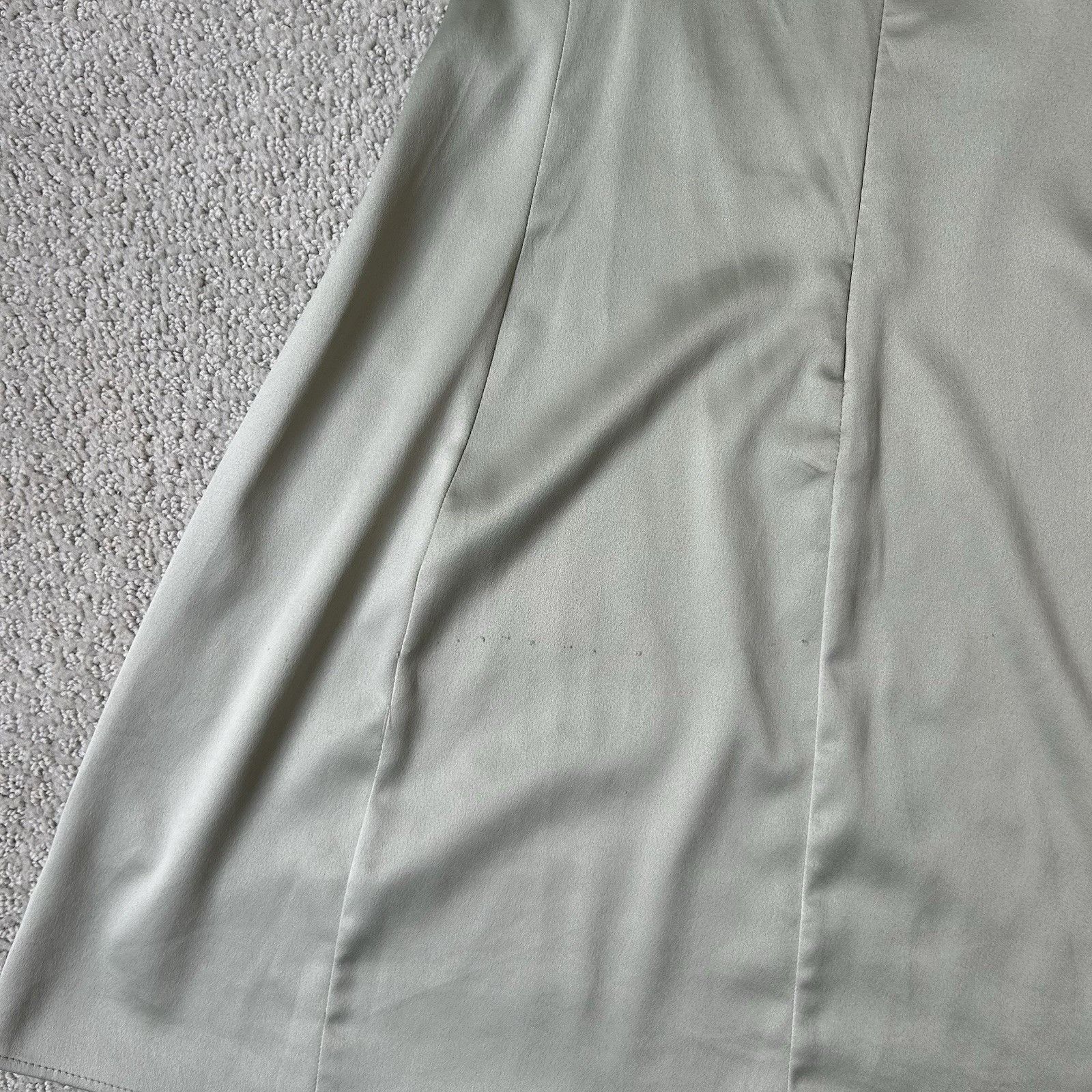 WeWoreWhat Danielle Bernstein Revolve Womens Green Satin Ruched Slip Mi Size XS / US 0-2 / IT 36-38 - 12 Thumbnail