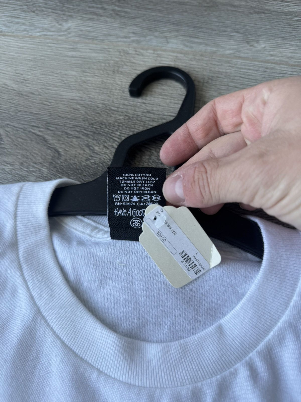 Stussy Stussy Get Up Stand Up Men's White T-shirt Size US L / EU 52-54 / 3 - 6 Thumbnail