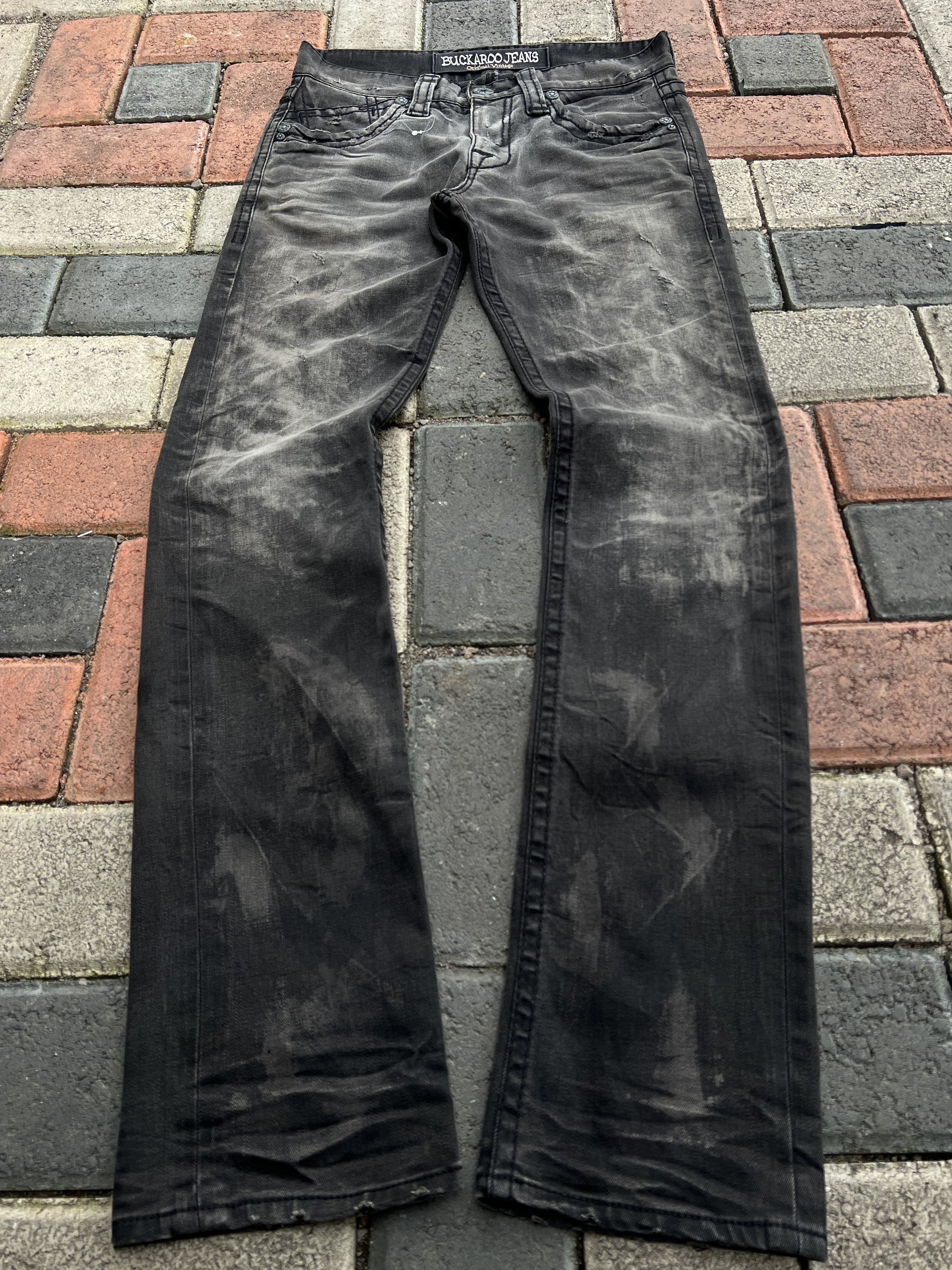 BUCKAROO 2000s Buckarok Japan Ripped Distressed Jeans y2k Lgb Ifsix Size US 29 - 1 Thumbnail