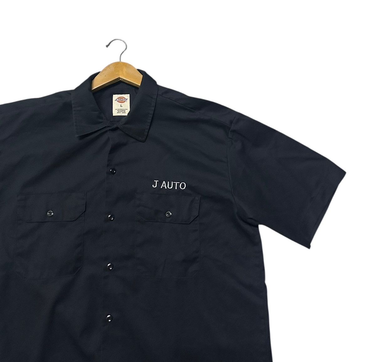 Dickies Dickies Short Sleeve Work Shirt in black with "J AUTO" logo Size US L / EU 52-54 / 3 - 4 Thumbnail