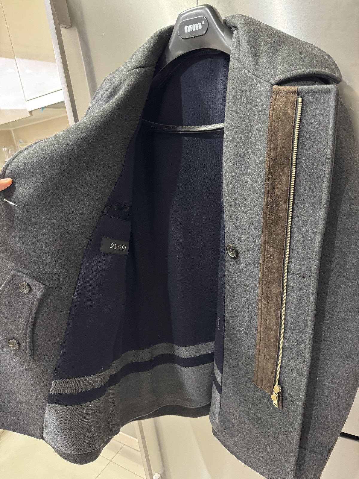 Gucci Firenze Men’s Military Coat Grey 50 268604 Z5104 Size US M / EU 48-50 / 2 - 4 Thumbnail