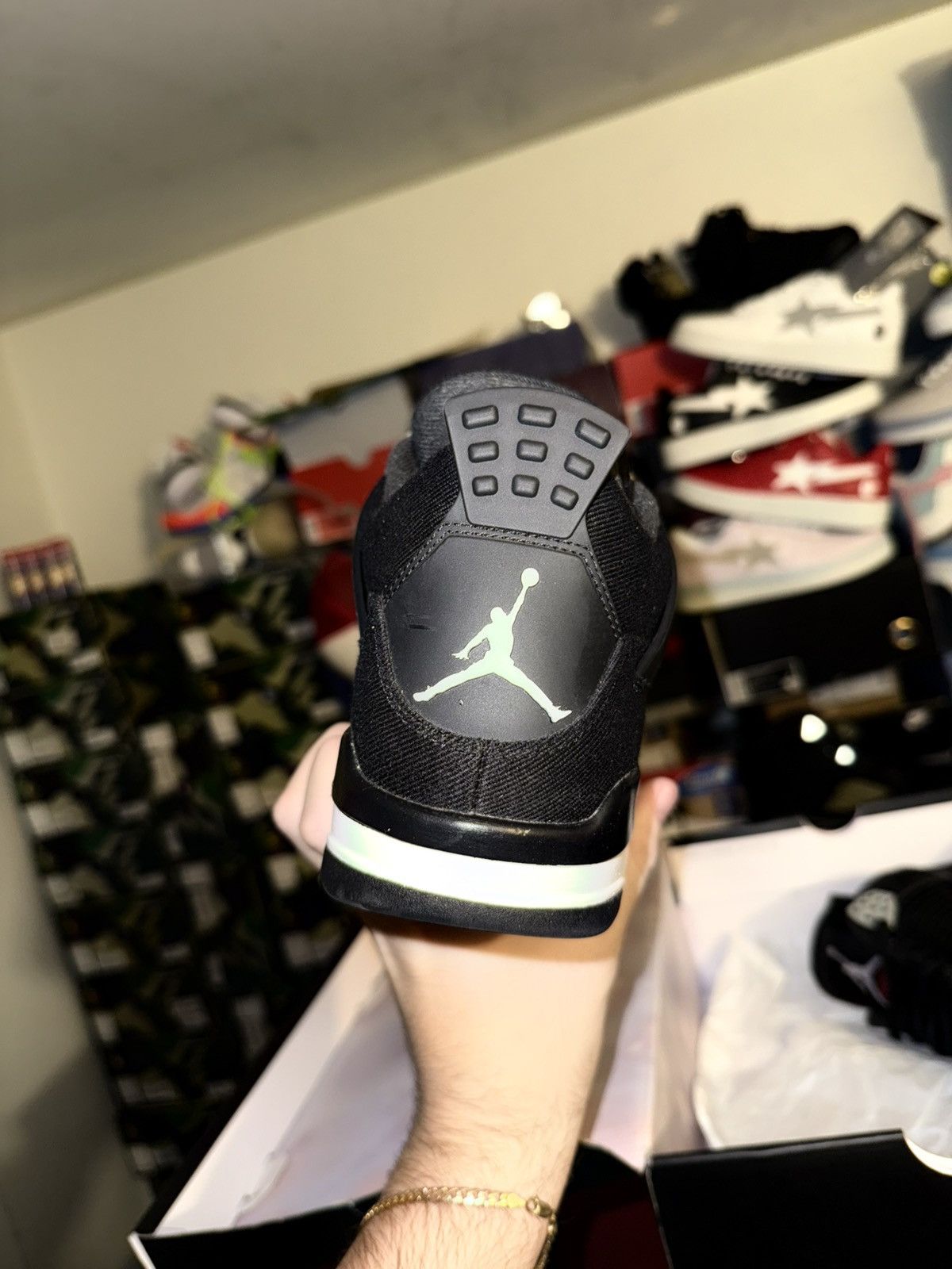 Jordan Brand Jordan retro 4 black canvas sz 8.5 Size US 8.5 / EU 41-42 - 4 Thumbnail