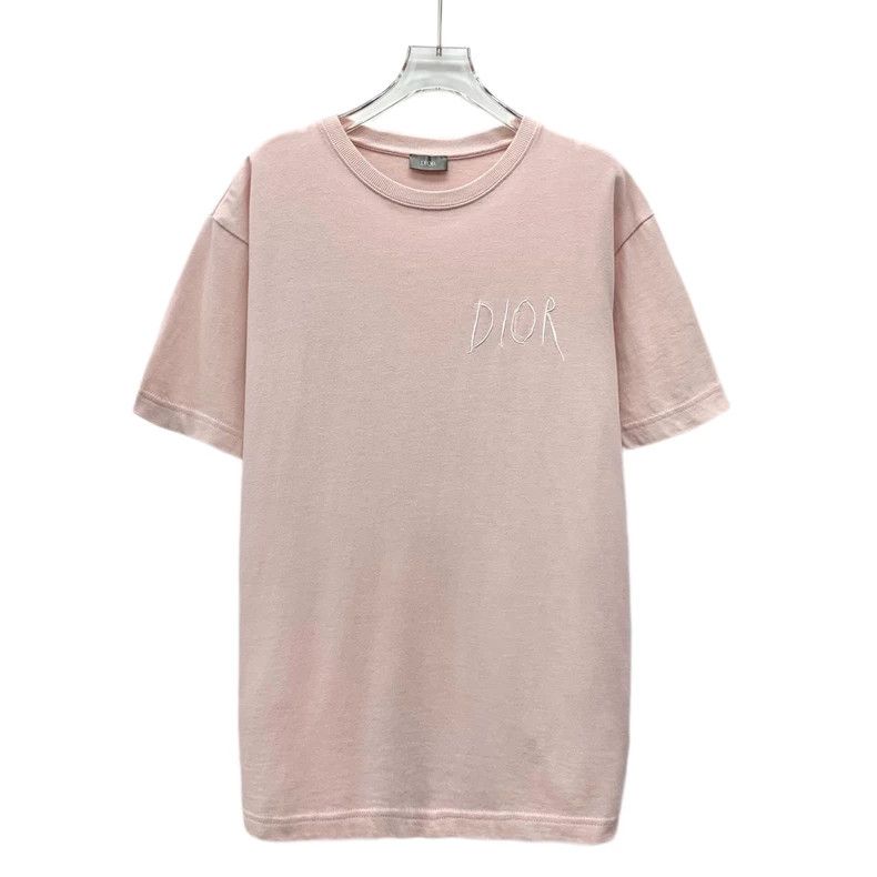 Dior Dior Pink logo letter embroidery cotton round-neck short-s Size US M / EU 48-50 / 2 - 1 Thumbnail