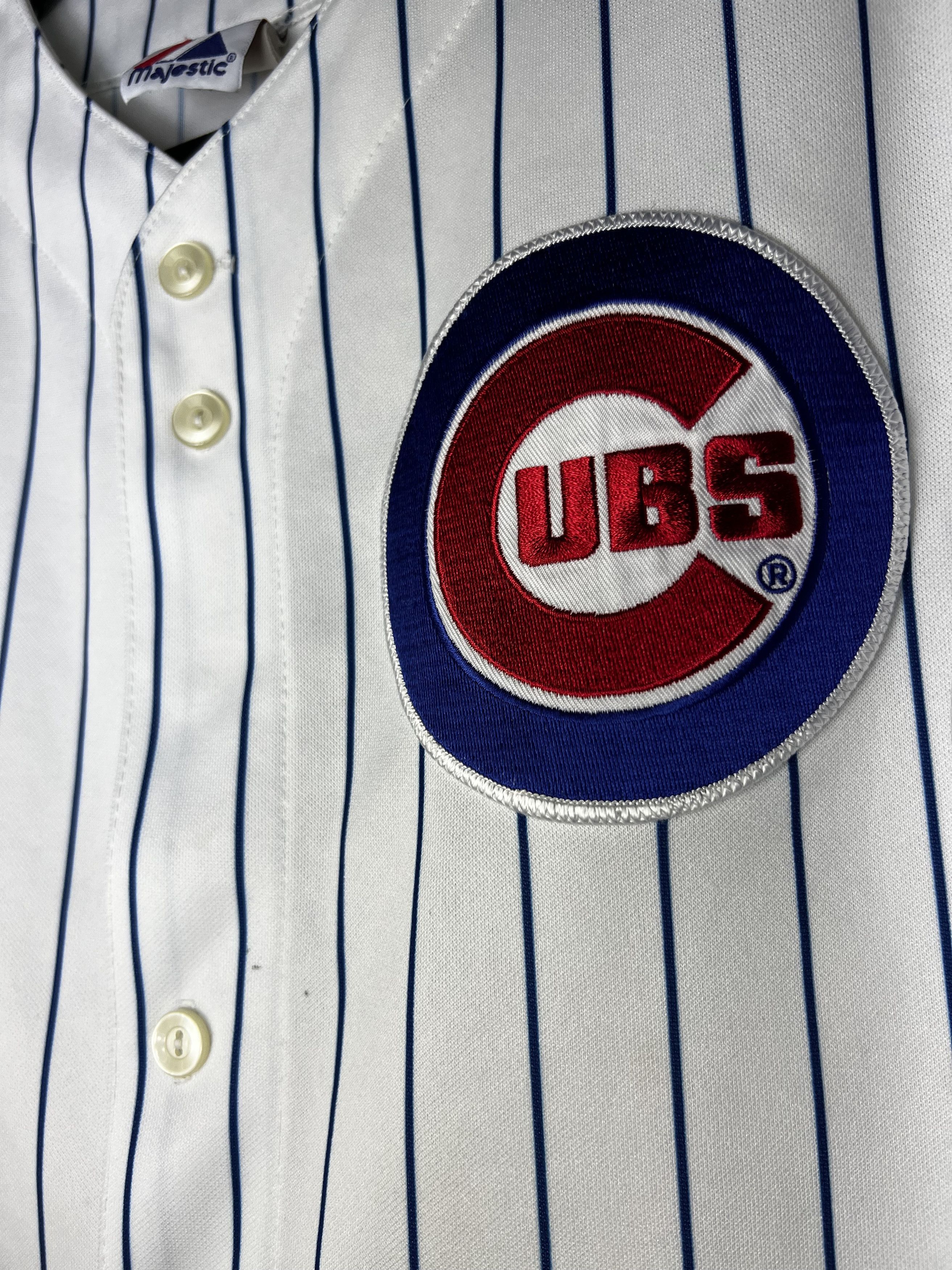 Majestic Vintage Chicago Cubs Soto 18 Striped Short Sleeve Button Up Size US L / EU 52-54 / 3 - 7 Thumbnail