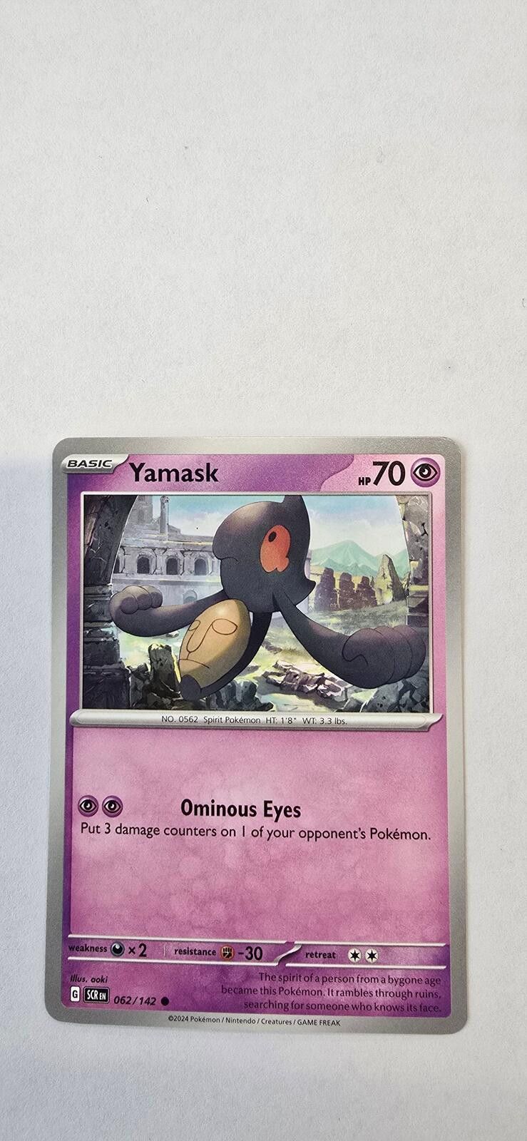 Pokemon Yamask Pokémon card from Stellar Crown Size ONE SIZE - 3 Thumbnail