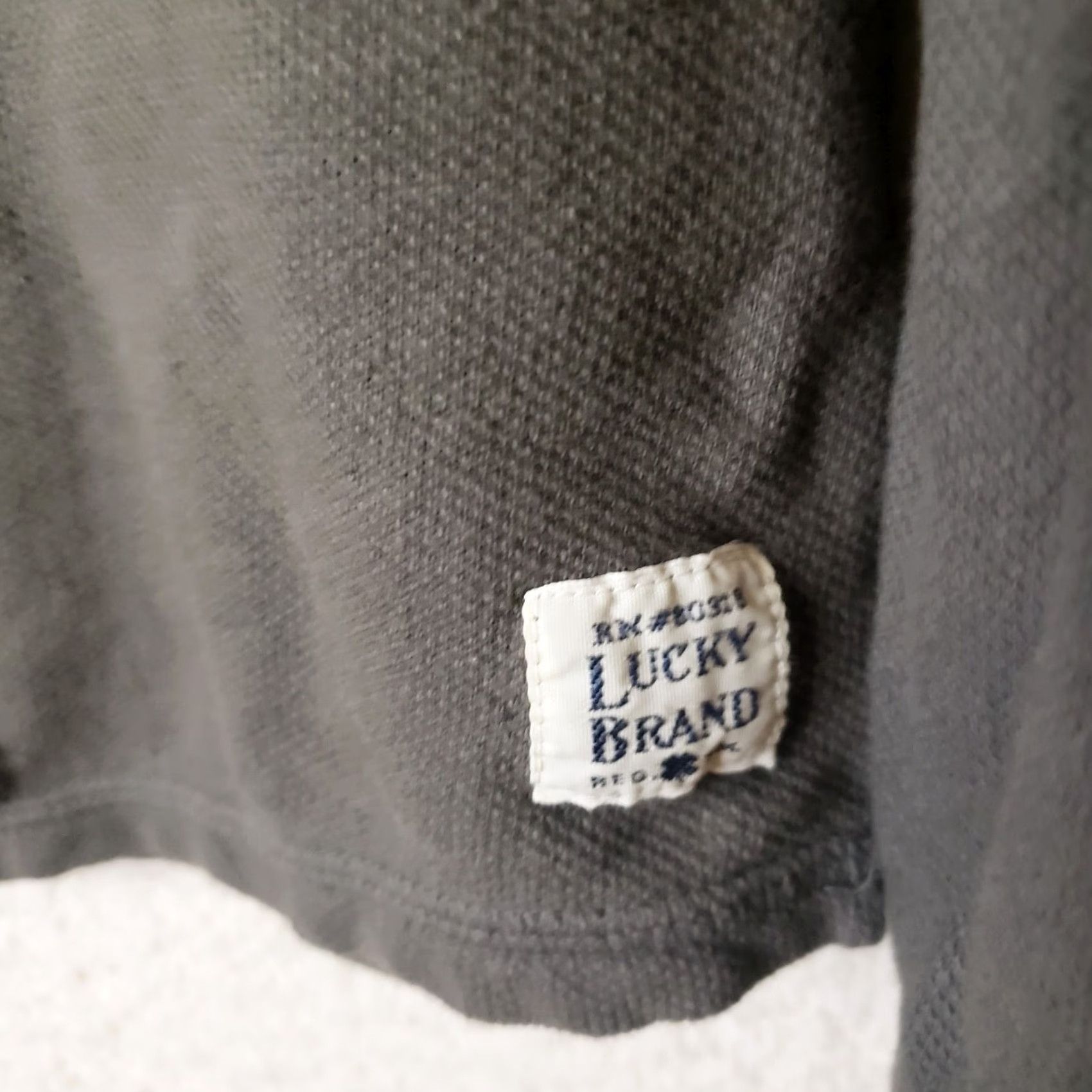 Lucky Brand Lucky Brand Shirt Mens L Gray Long Sleeve Henley Waffle Knit Burnout Classic Easy Care Size US L / EU 52-54 / 3 - 5 Thumbnail
