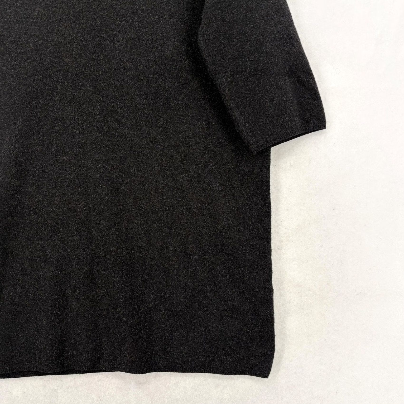 Vintage Pomander Place Vivianne Turtleneck Sweater Dress Womens M Black 3/4 Sleeve Knit Solid Mock Neck Casual Winter Size M / US 6-8 / IT 42-44 - 4 Thumbnail