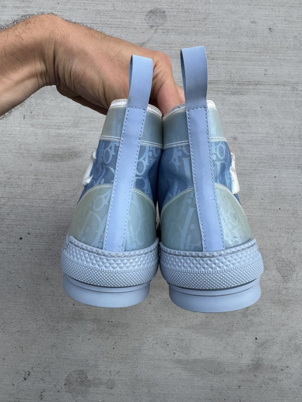 Dior DIOR OBLIQUE B23 HIGH TOP DANIEL ARSHAM BLUE SIZE 42 EU / 9 Size US 9 / EU 42 - 4 Thumbnail