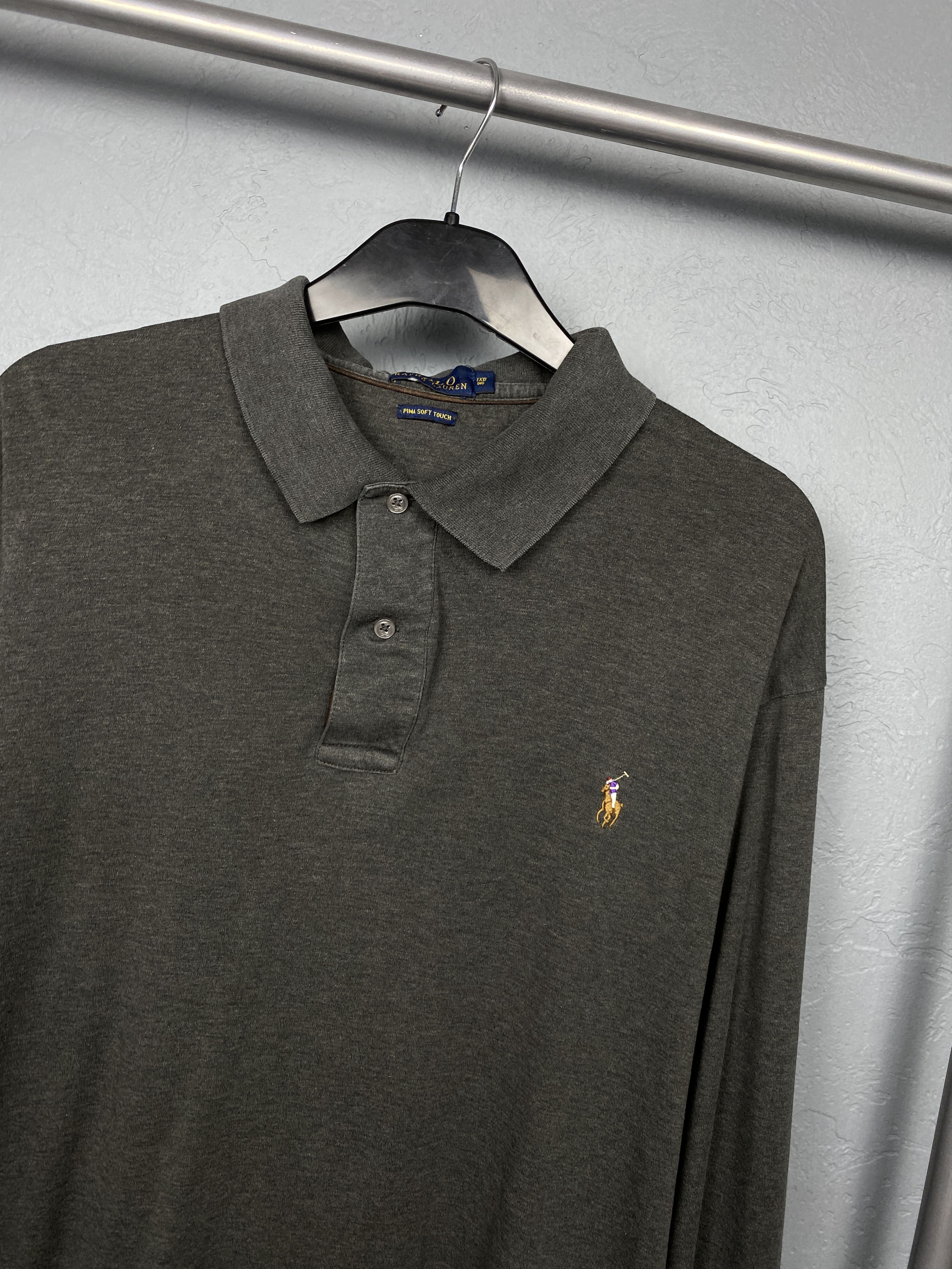Polo Ralph Lauren Polo Ralph Lauren Vintage Mens Long Sleeve Polo Shirt Size US XXL / EU 58 / 5 - 2 Thumbnail
