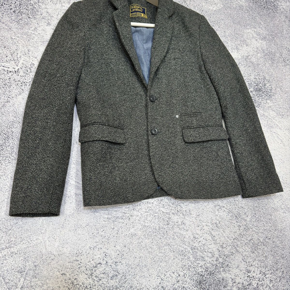 Superdry Superdry Gray Wool Blazer L size Size 52R - 2 Thumbnail