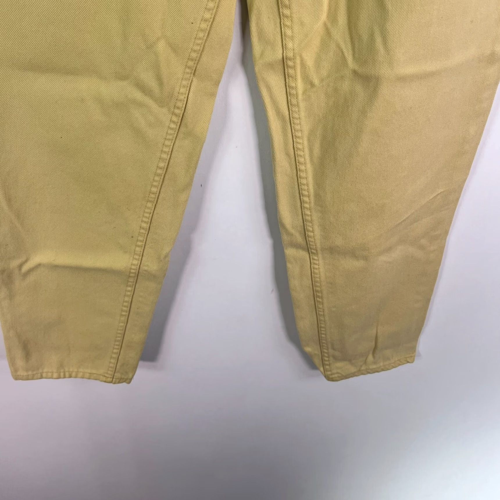 Ann Taylor VINTAGE Ann Taylor Jeans Women Size 10 Yellow Denim High Rise Tapered 90s Womens Size 32" / US 10 / IT 46 - 4 Thumbnail