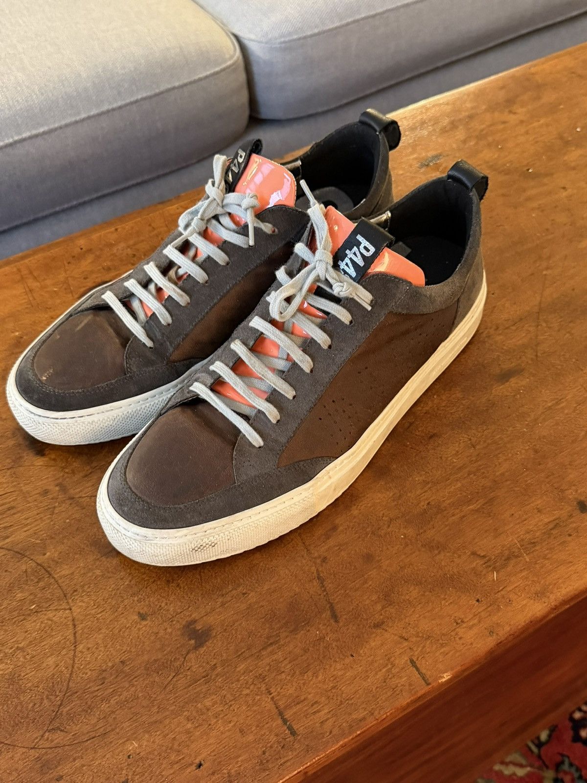 P448 P448 SoHo Brown/Grey/Orange Sneakers – Size 43 Size US 10 / EU 43 - 1 Thumbnail