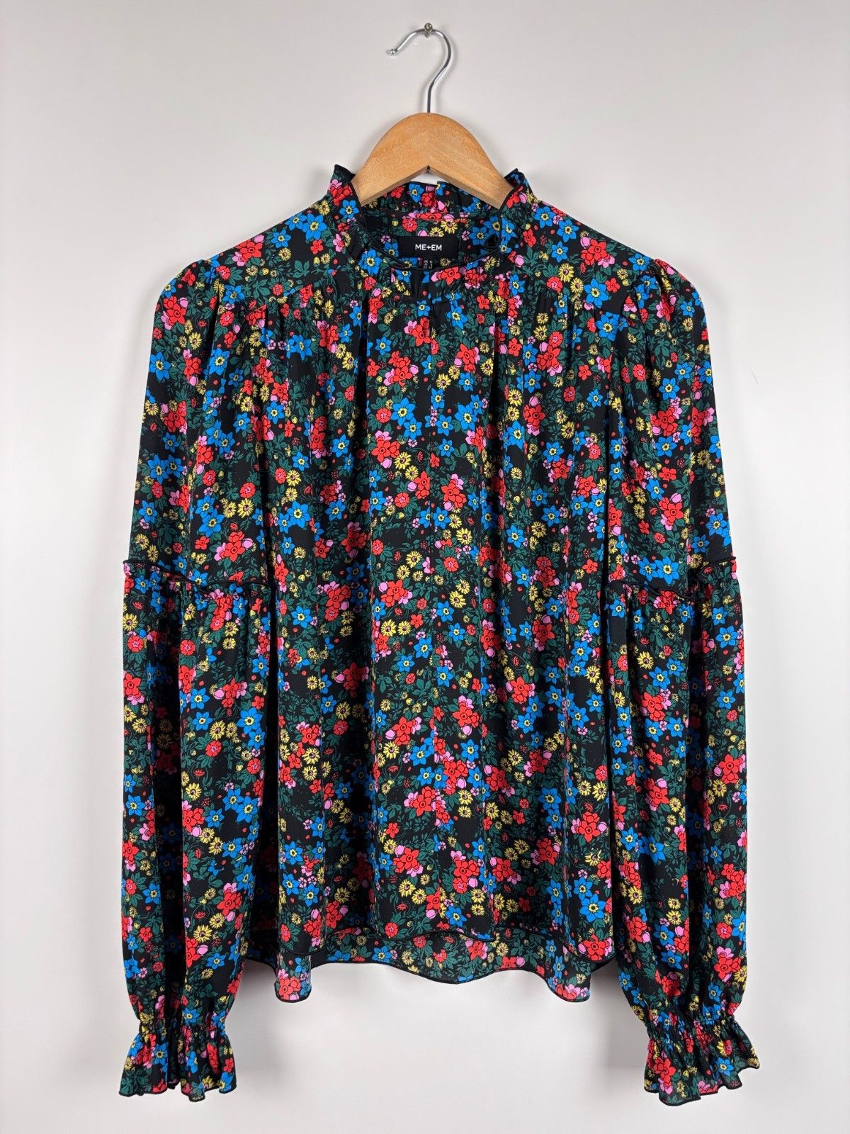 ME+EM ME+EM Floral Long Sleeve Blouse Multicolor Size UK 12 / US 8 Size M / US 6-8 / IT 42-44 - 1 Thumbnail
