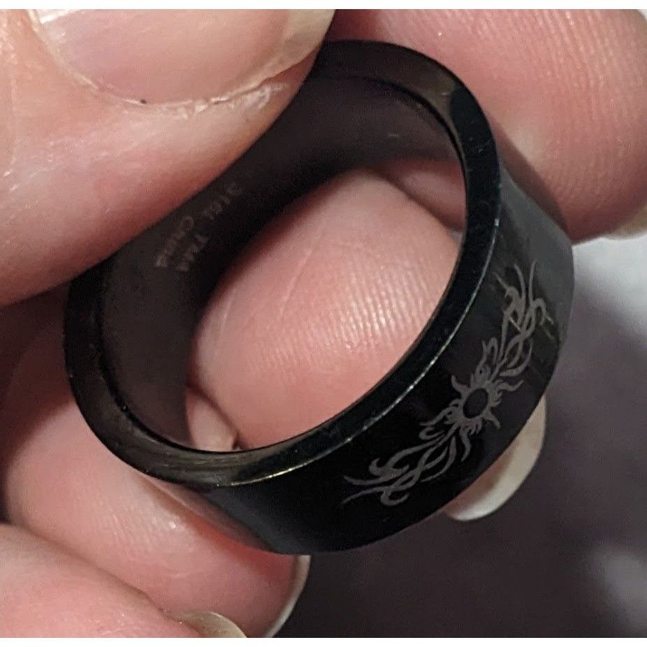 Other Black Stainless Steel Tribal Sun Design 316L Ring Size 10 1/ Size ONE SIZE - 16 Thumbnail