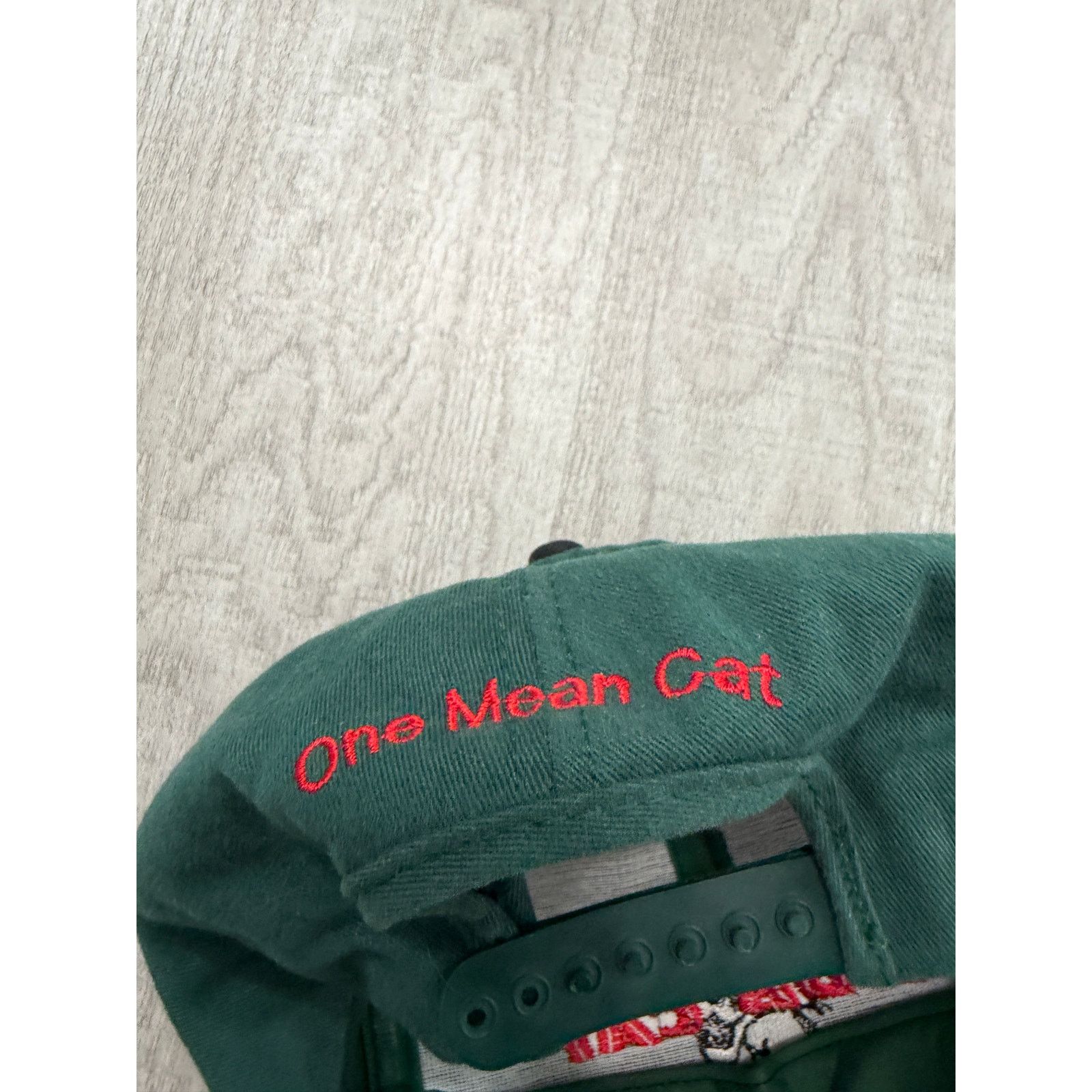 Vintage Vintage Bob Cat Snapback Hat Men's OSFA Green 90s Snowmobile Size ONE SIZE - 6 Thumbnail