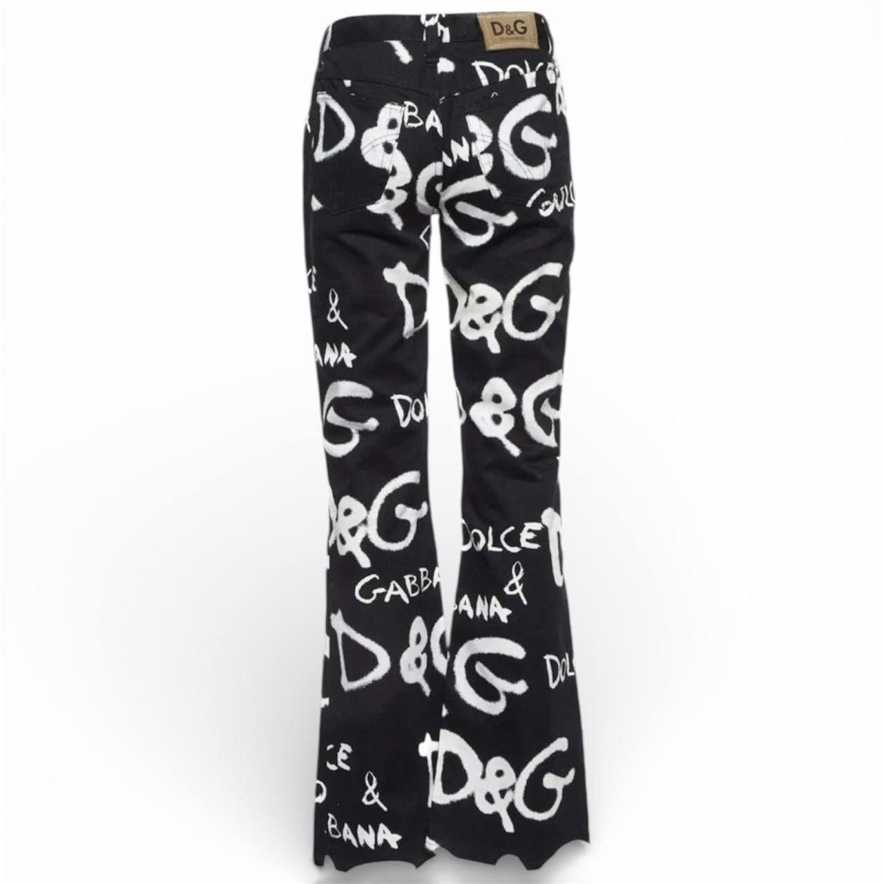 Dolce & Gabbana DILCE&GABBANA ARCHIVAL ICONIC GRAFFIC PRINT WOMEN PANTS 31 Size 31" - 2 Thumbnail