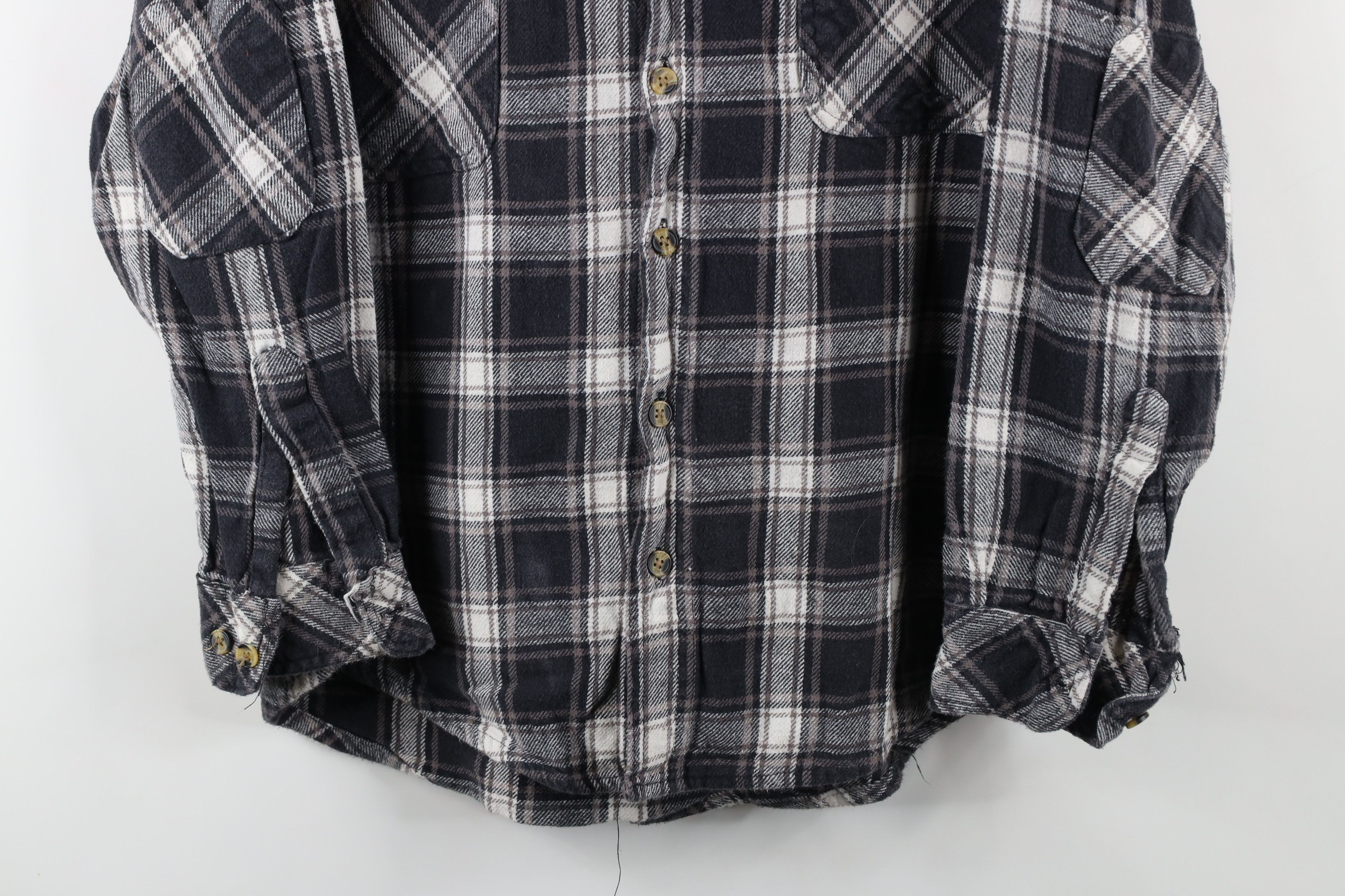 Vintage Vintage 90s Streetwear Heavyweight Flannel Button Shirt Size US XXL / EU 58 / 5 - 3 Thumbnail