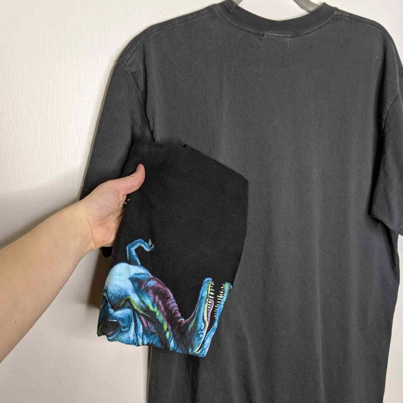Nike VINTAGE Nike Check Swoosh T-Shirt Gray XL Unisex Adults Size US XL / EU 56 / 4 - 4 Thumbnail