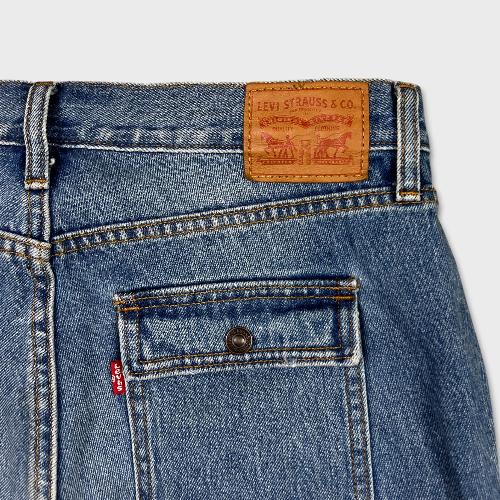 Levi's × Vintage Levi's Jeans 30x28 Faded Frayed Distressed Cargo Denim Pants Size US 30 / EU 46 - 8 Thumbnail