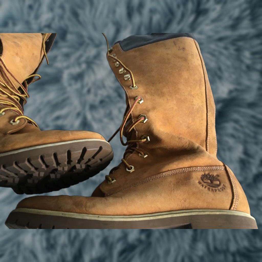 Timberland Boots Women 6.5 Knee High Premium Wheat Nubuck Leather 14-Inch 14 Inch