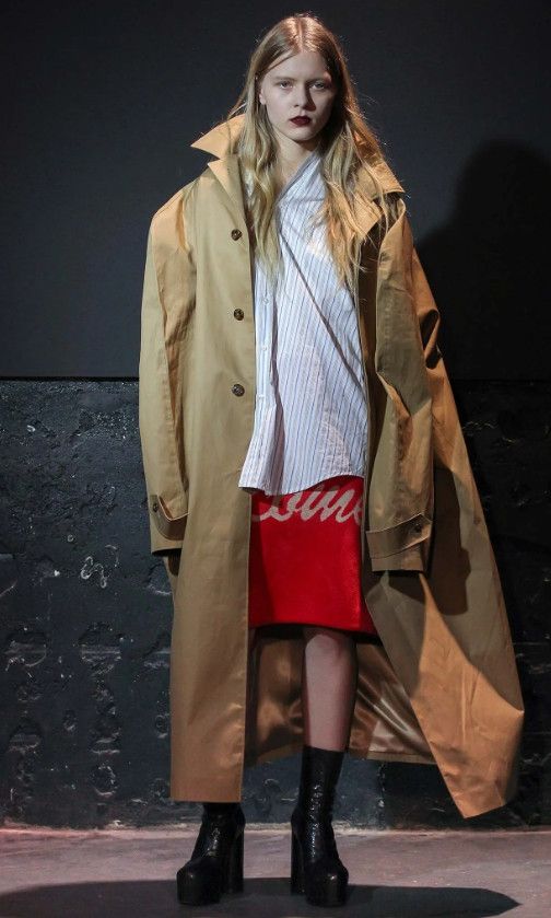 image of Vetements Fw15 Tan Oversized Cotton Twill Trench Coat, Men's (Size XS)