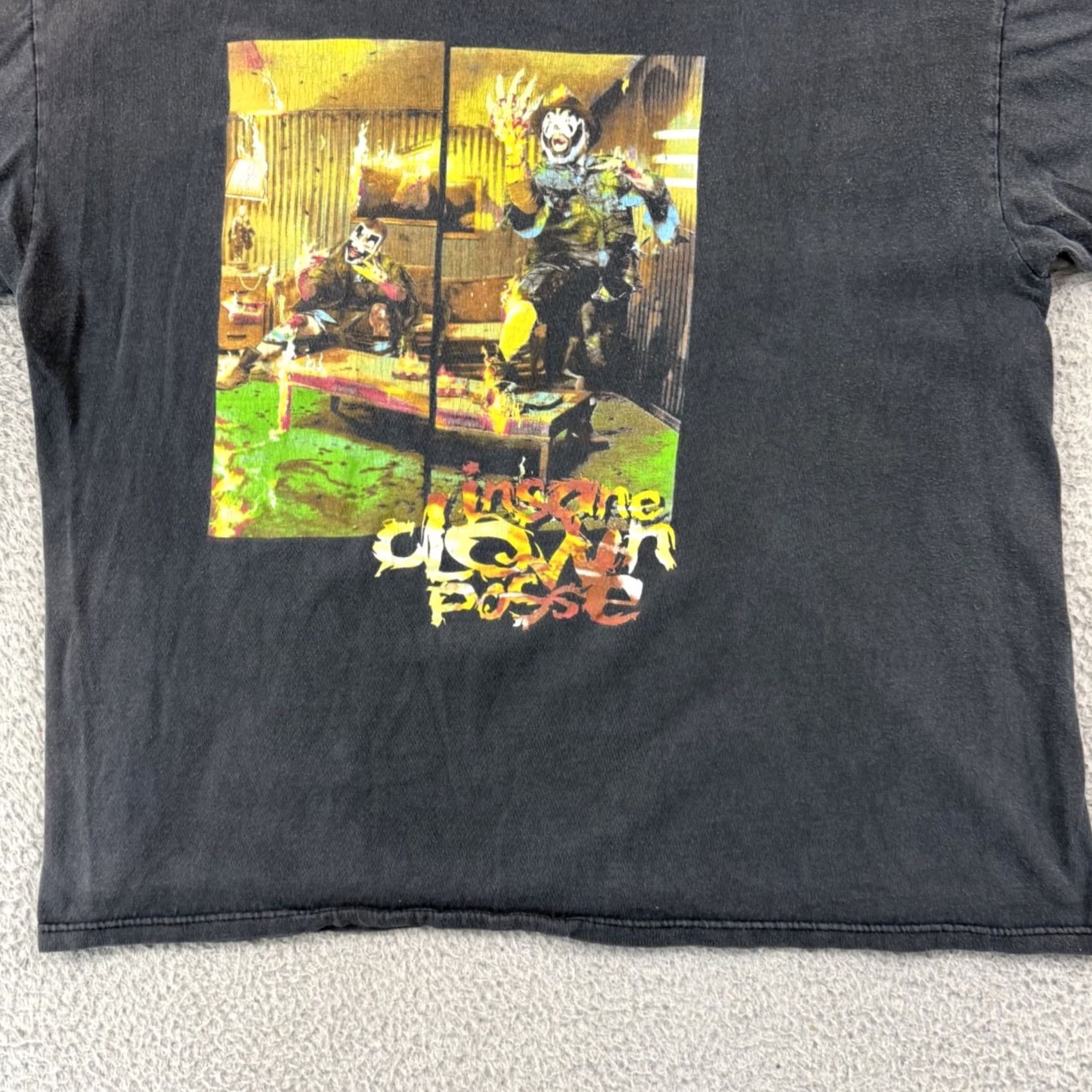 Gildan VINTAGE Insane Clown Posse Shirt Mens XL Black 90s Jeckel Brothers Tour Size US XL / EU 56 / 4 - 2 Thumbnail