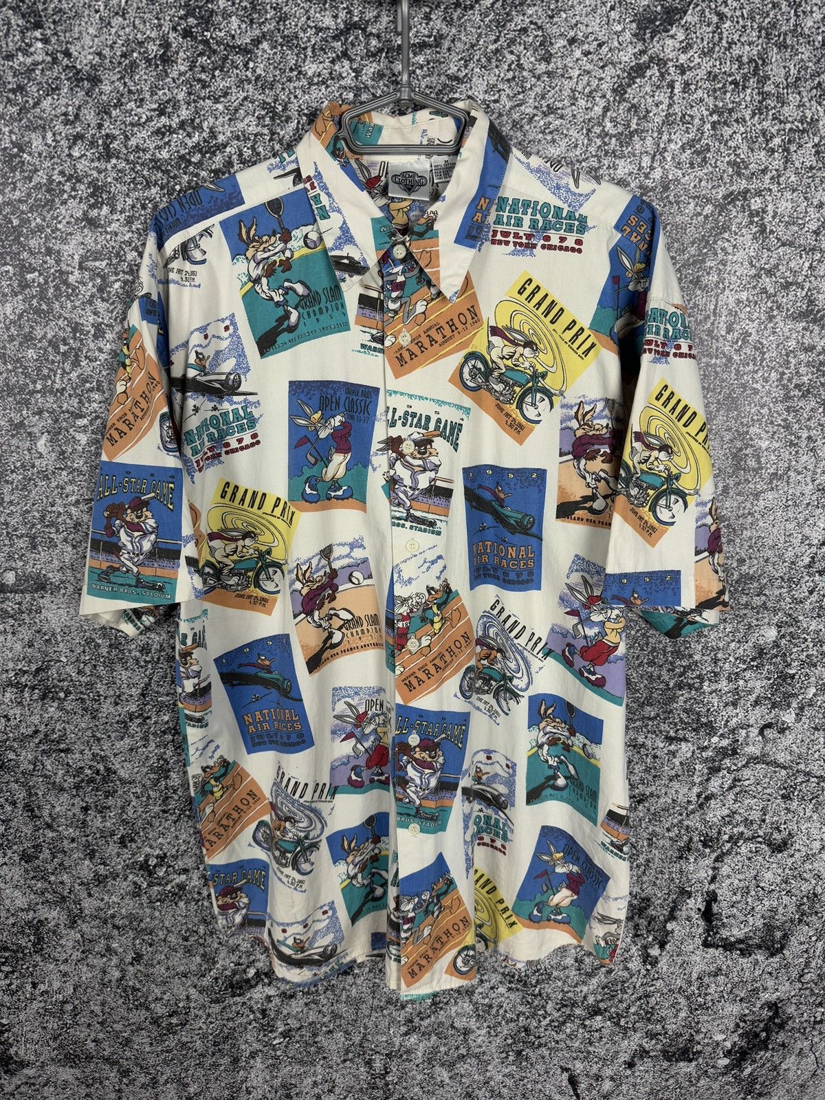 Warner Bros Rare Vintage 1993 Warner Bros Short Sleeve Shirt Bunny Taz Size US M / EU 48-50 / 2 - 1 Thumbnail