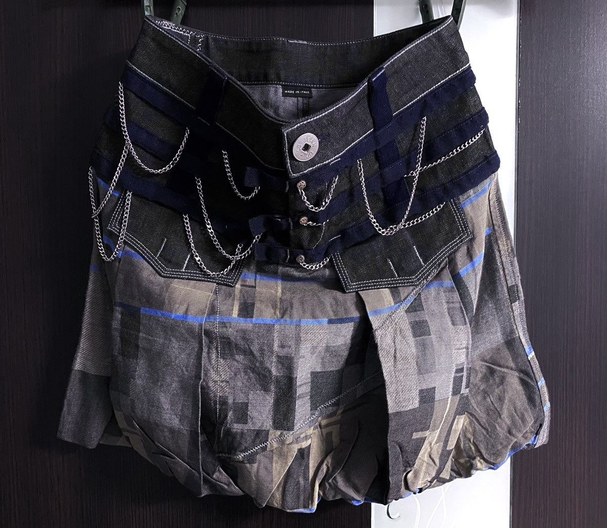 Japanese Brand Marithe Francois Girbaud M+FG Multicolor Chains Straps Skirt Size 28" / US 6 / IT 42 - 2 Thumbnail